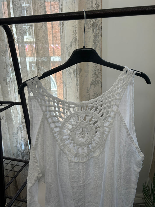 Crochet Back Cotton Sundress