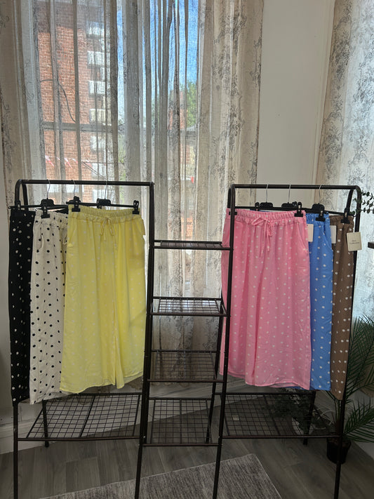 Polka Dot Elegant 3/4 Length Trouser