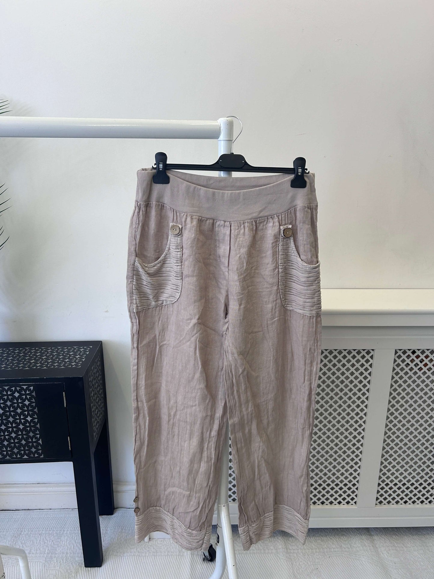 Linen Ladies Straight Leg Trouser (Matching Top Available)
