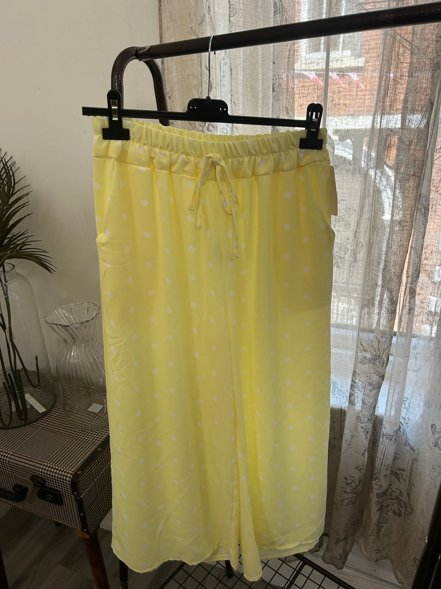 Polka Dot Elegant 3/4 Length Trouser