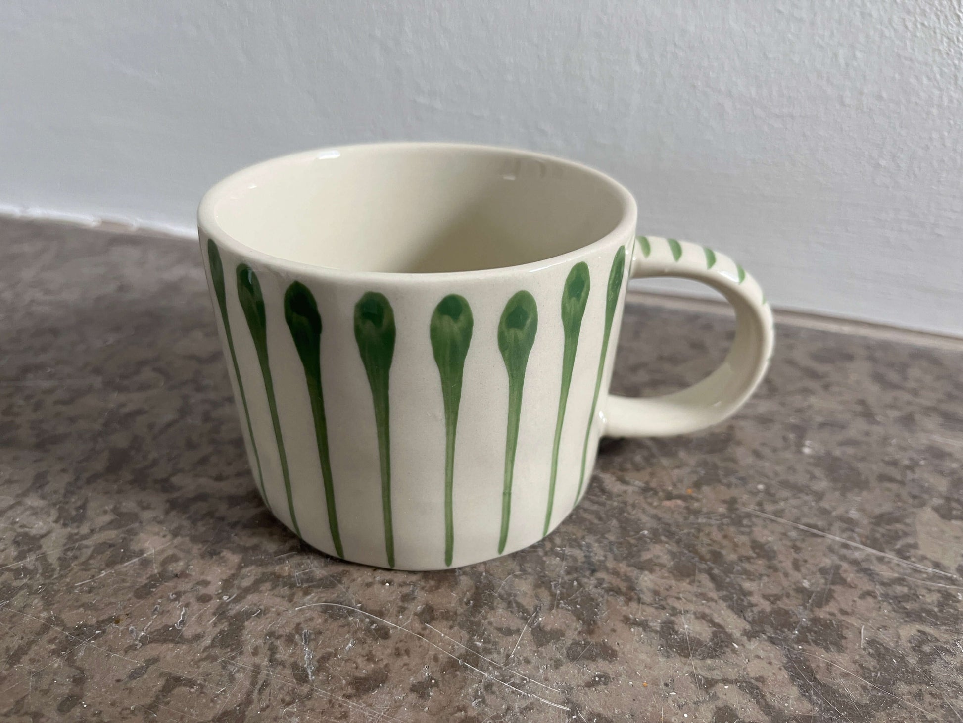 Stoneware Mug - Green Stripes