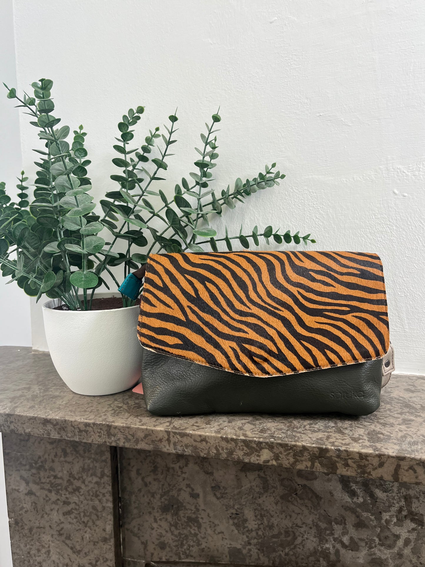 Clara Army Green Tiger Soruka Bag