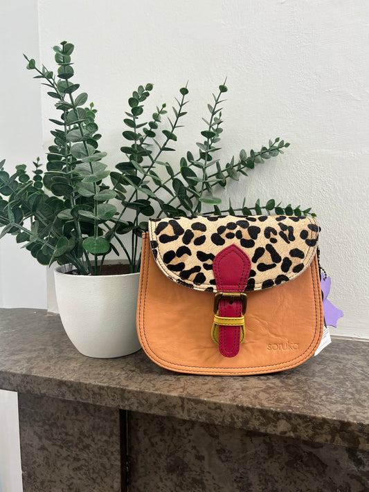 Sarah Cheetah Print Soruka Bag