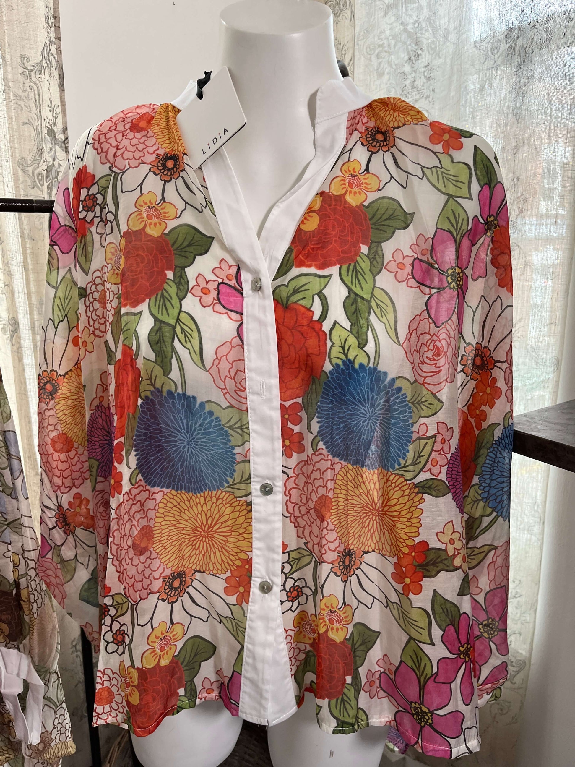 Floral Floaty Batwing Blouse