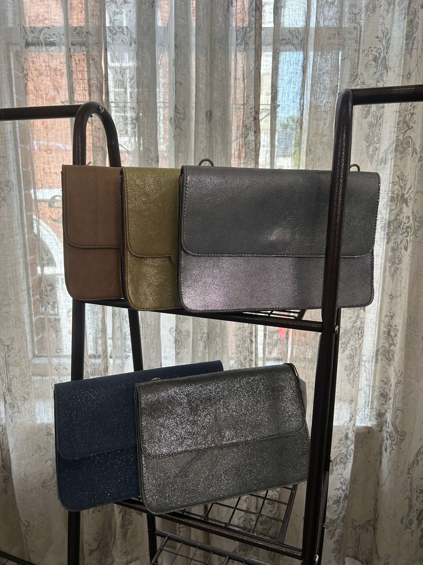 Soruka Foldover Recycled Leather Clutch