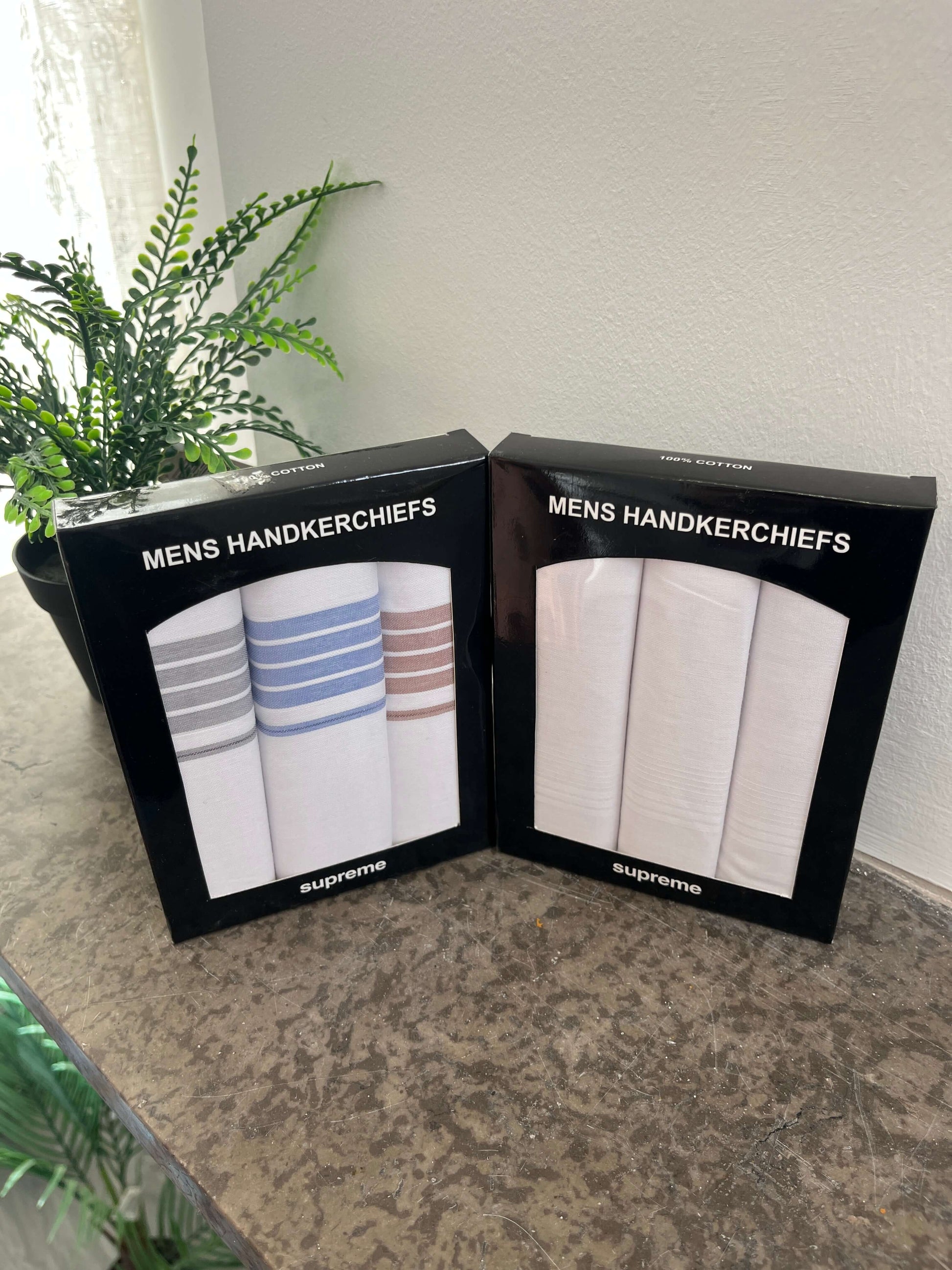 Mens Handkerchiefs 100% Cotton 3 Pack