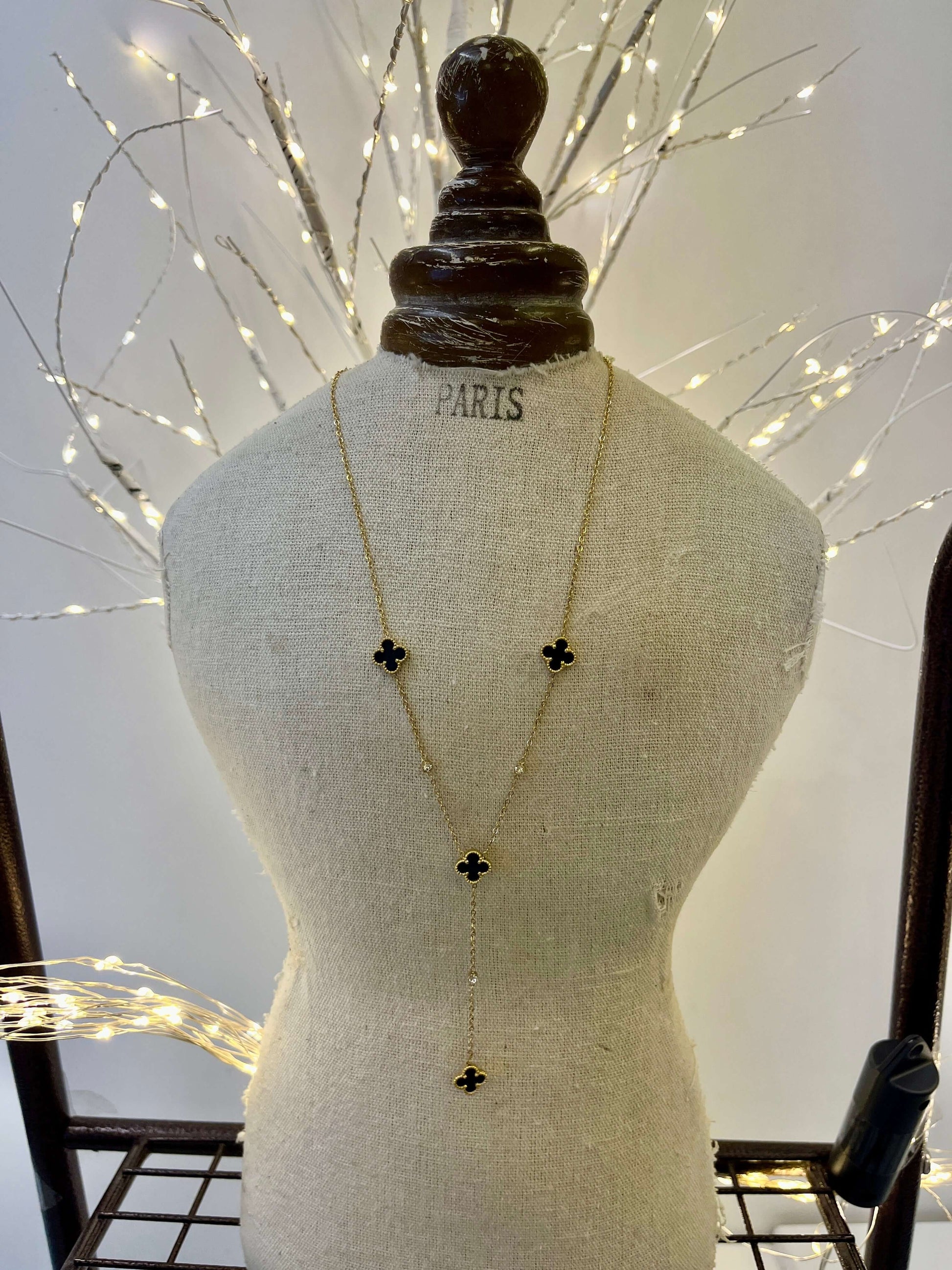 Clover Drop Pendant Necklace