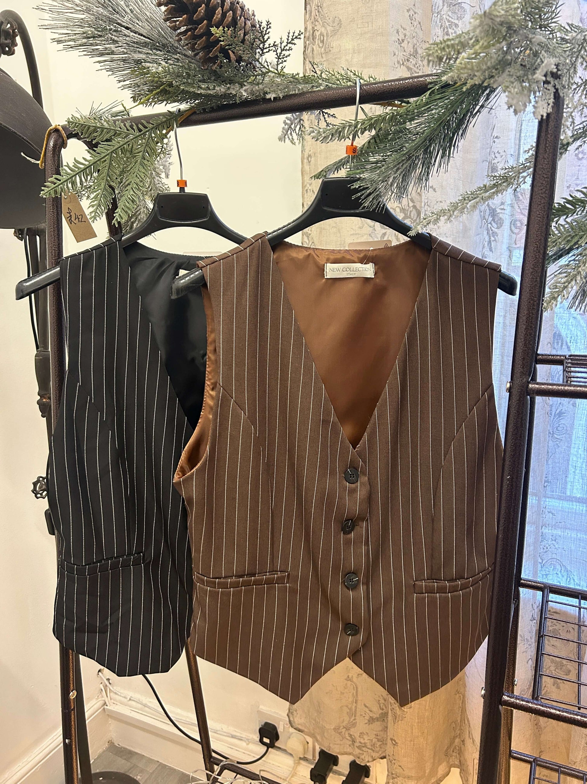 Pinstripe Ladies Tailored Waistcoat