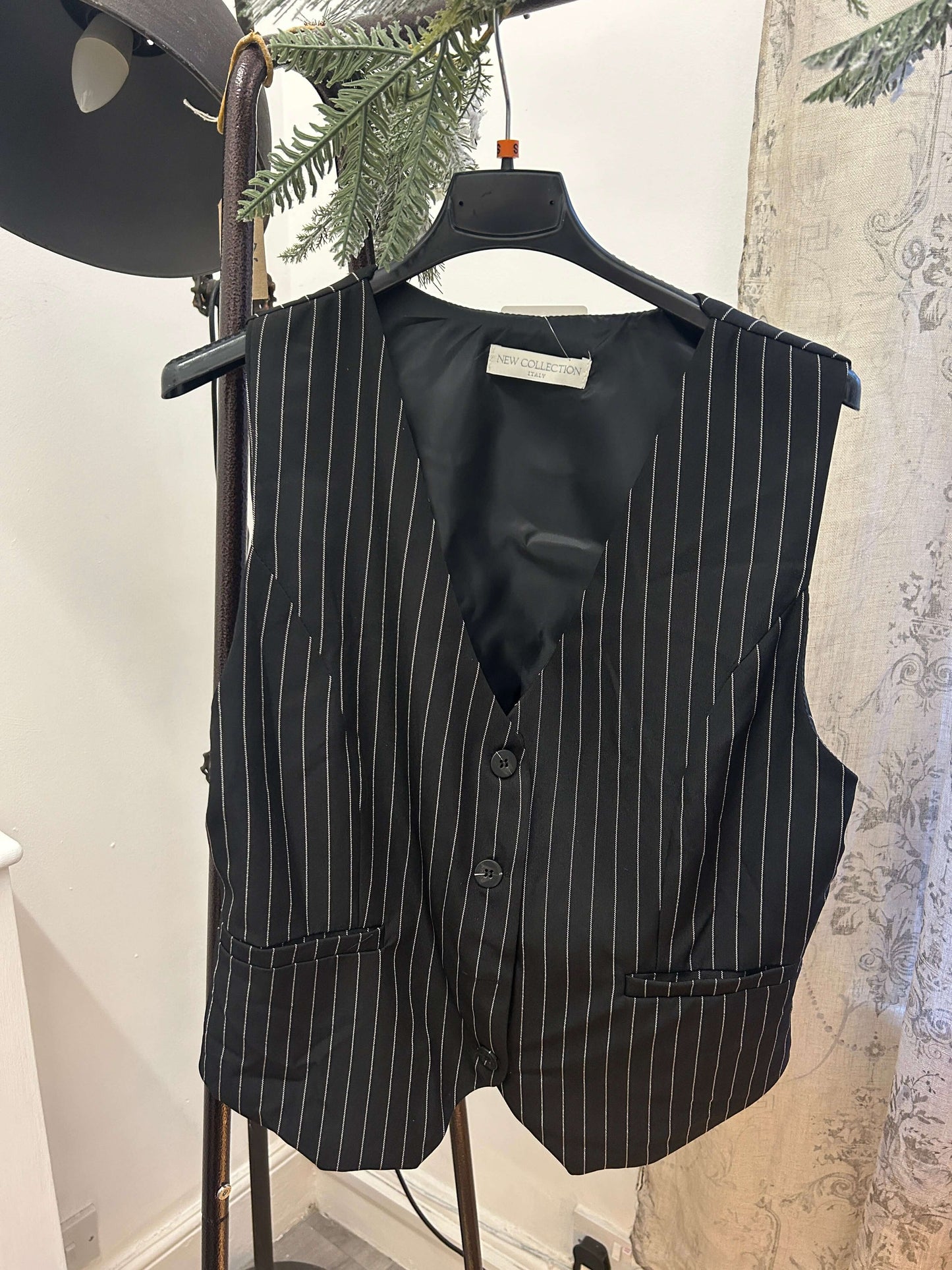 Pinstripe Ladies Tailored Waistcoat