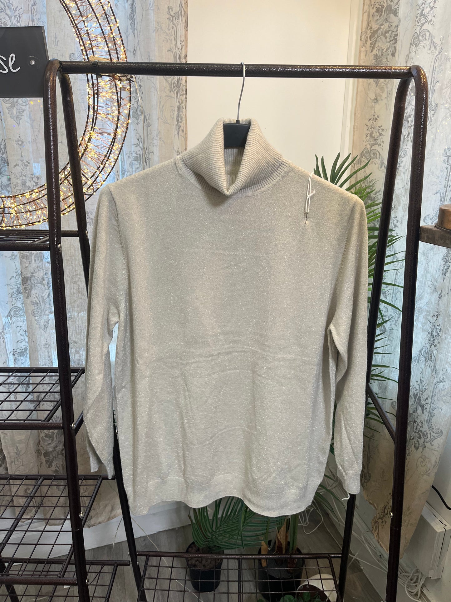 Sophie Glittery Polo Neck Jumper