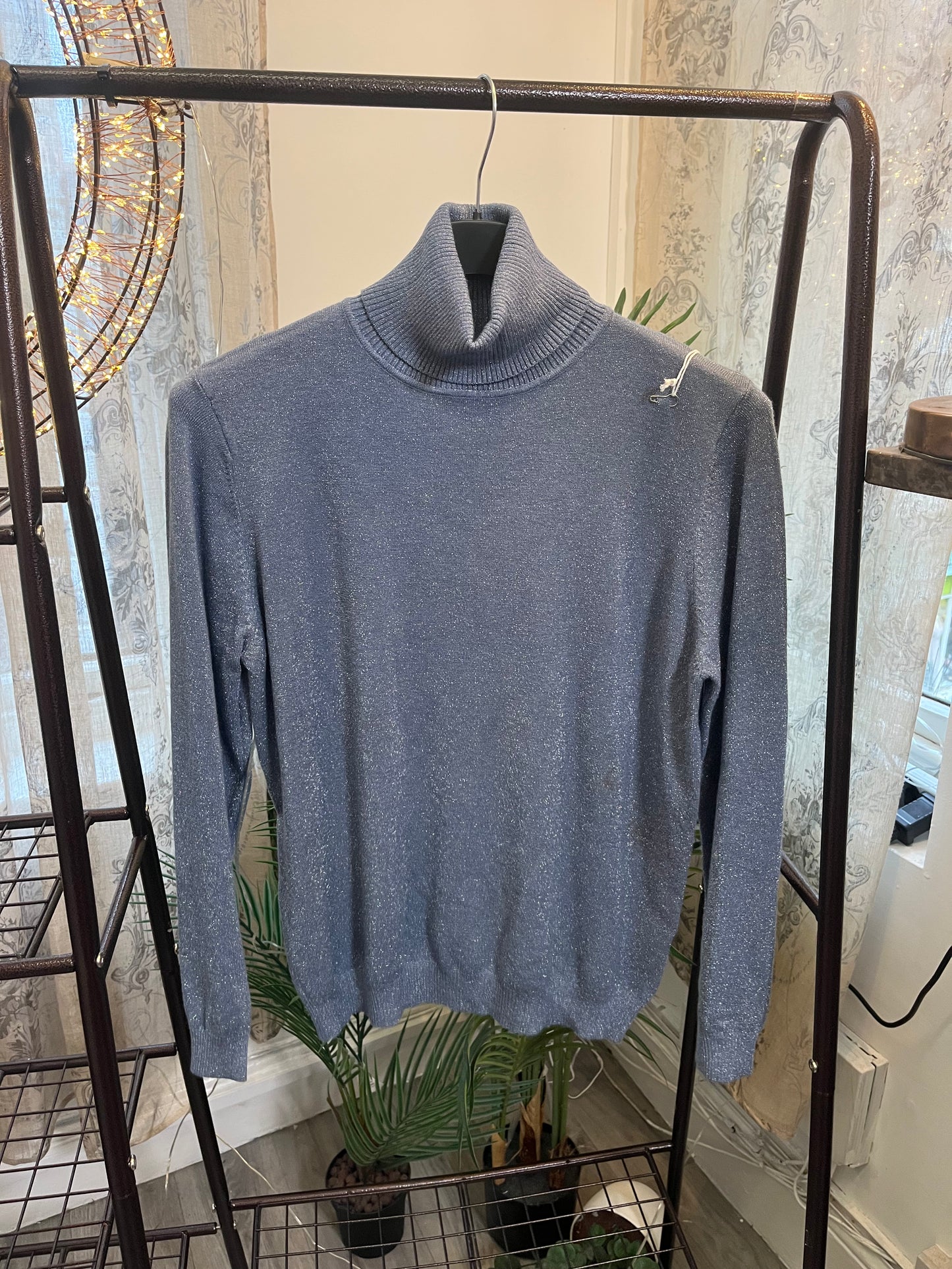 Sophie Glittery Polo Neck Jumper