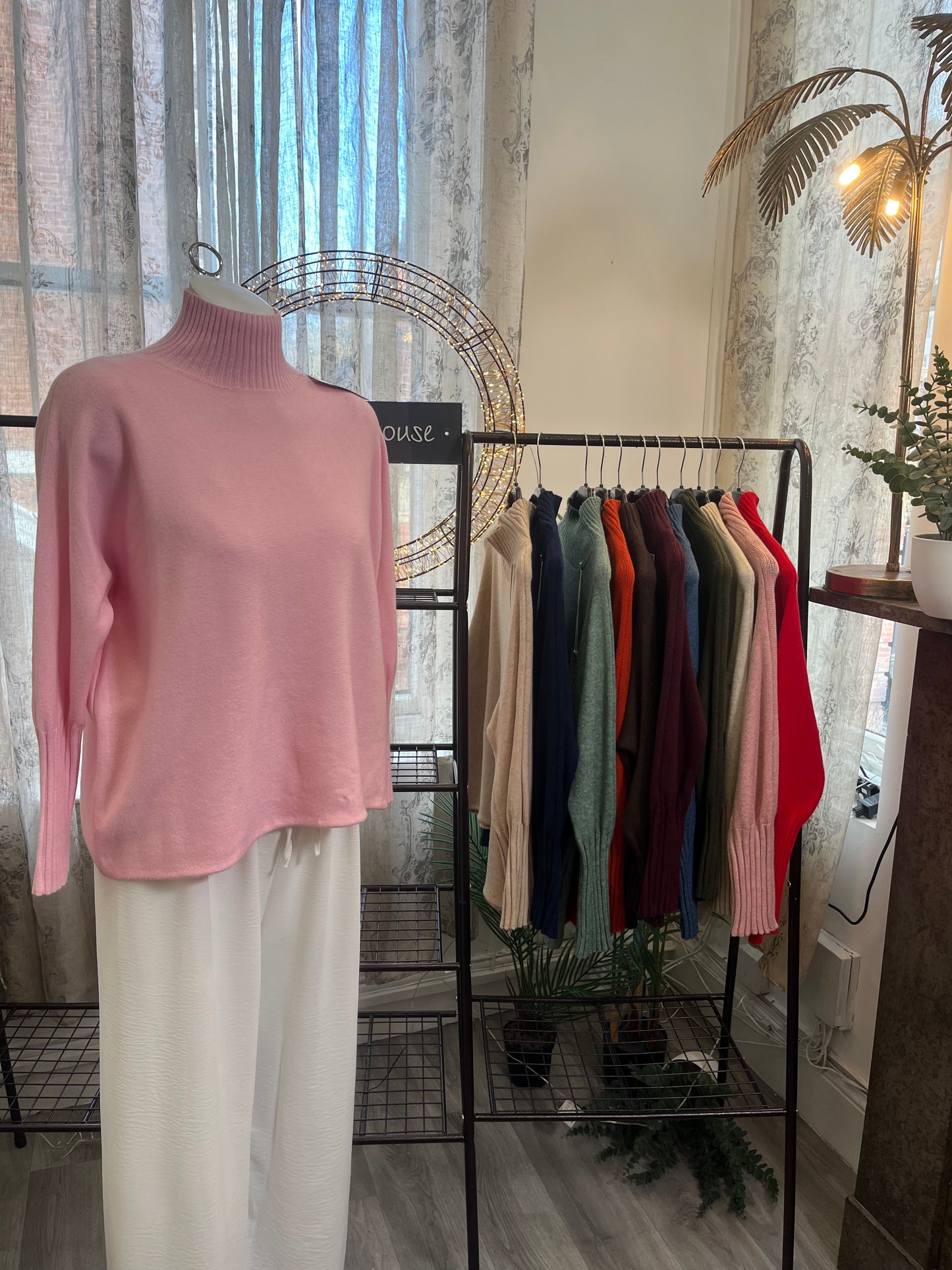 Tamara High Neck Ribbed Boxy Jumper