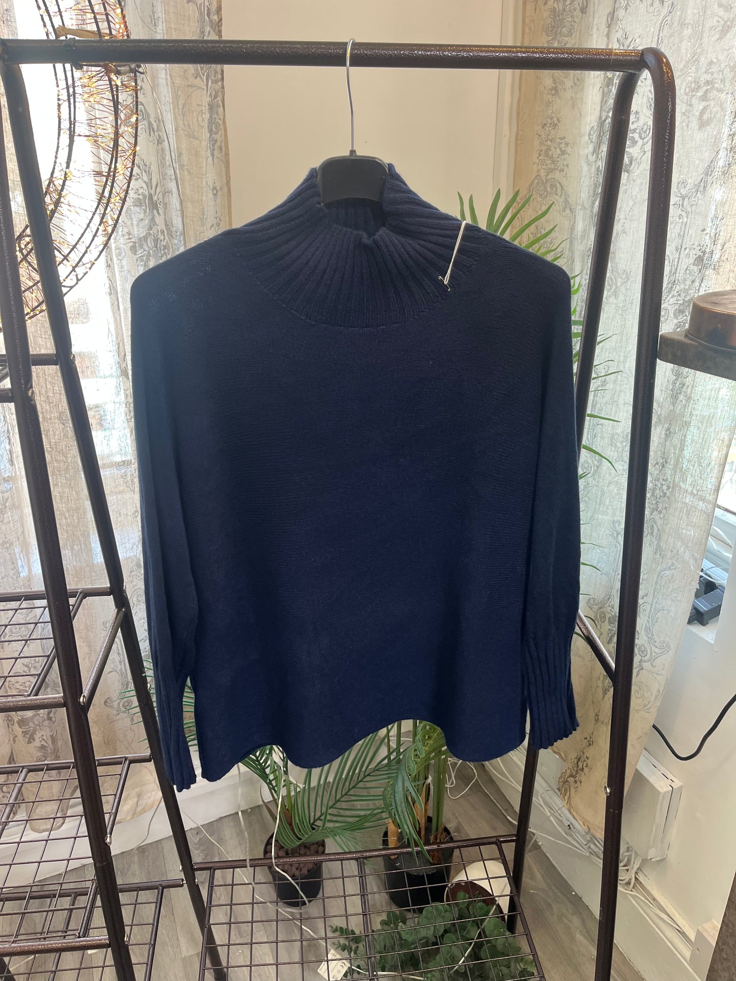 Tamara High Neck Ribbed Boxy Jumper