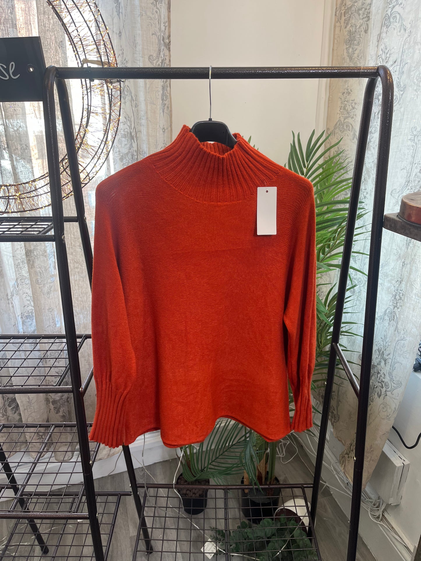 Tamara High Neck Ribbed Boxy Jumper