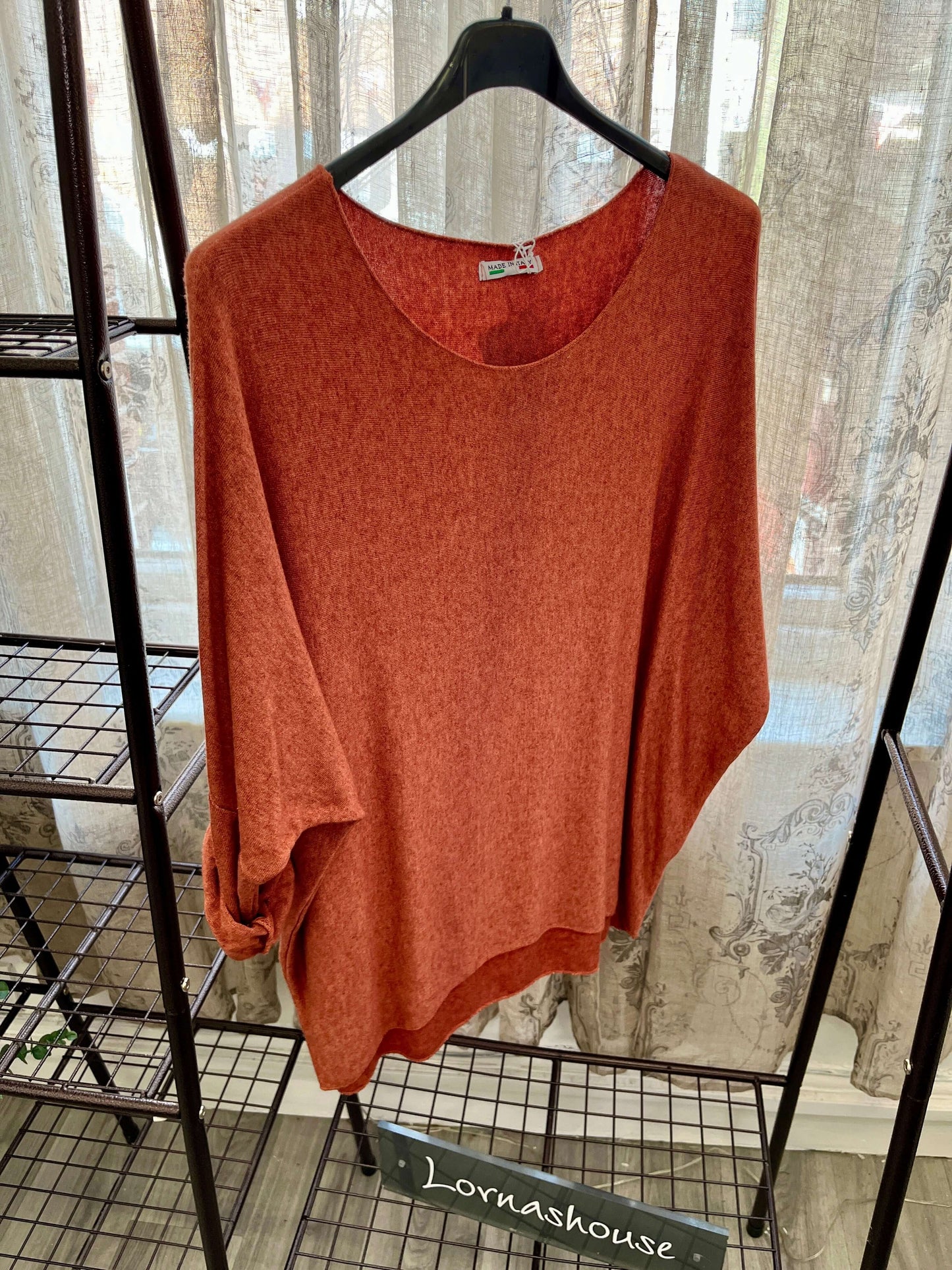 Ariel Curved Front Fine Knit Jumper