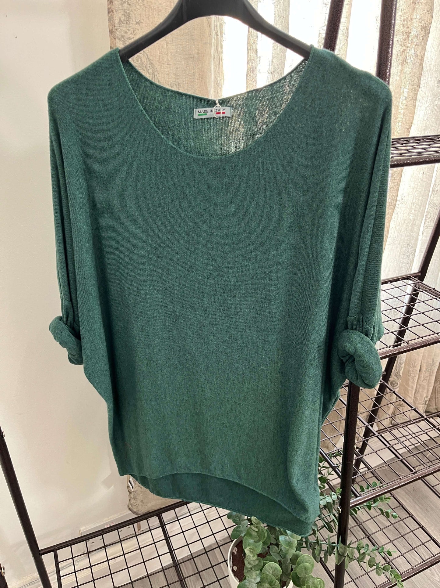 Ariel Curved Front Fine Knit Jumper