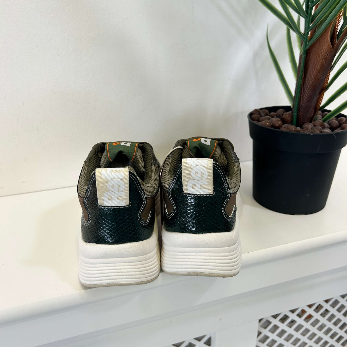 Refresh Army Green Mixed Textile Trainers