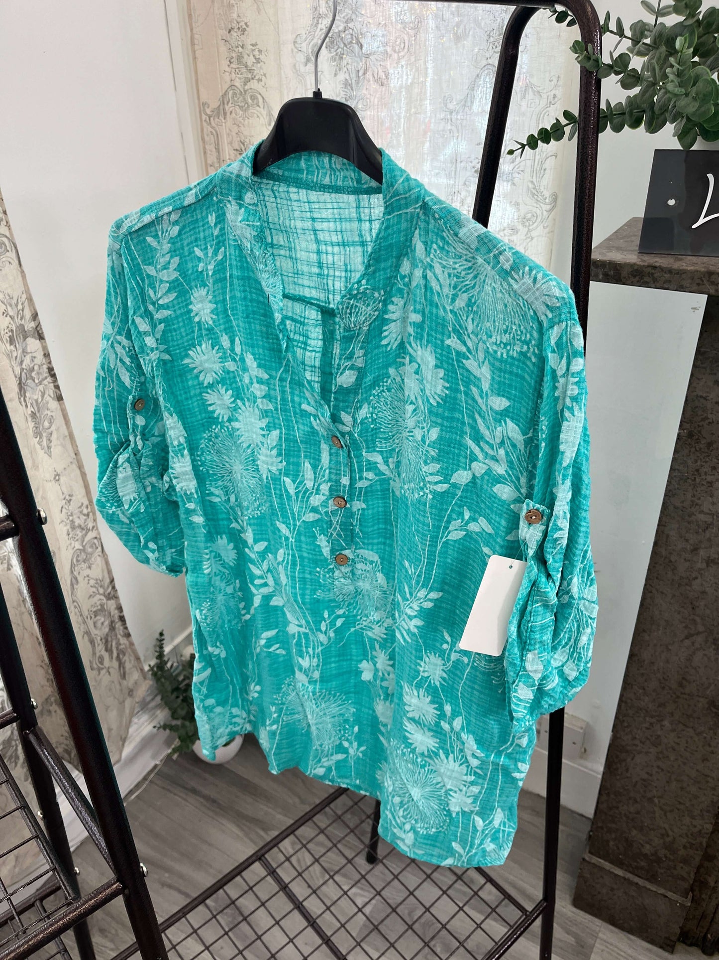 Casual 3 Button Blouse - Dandelion
