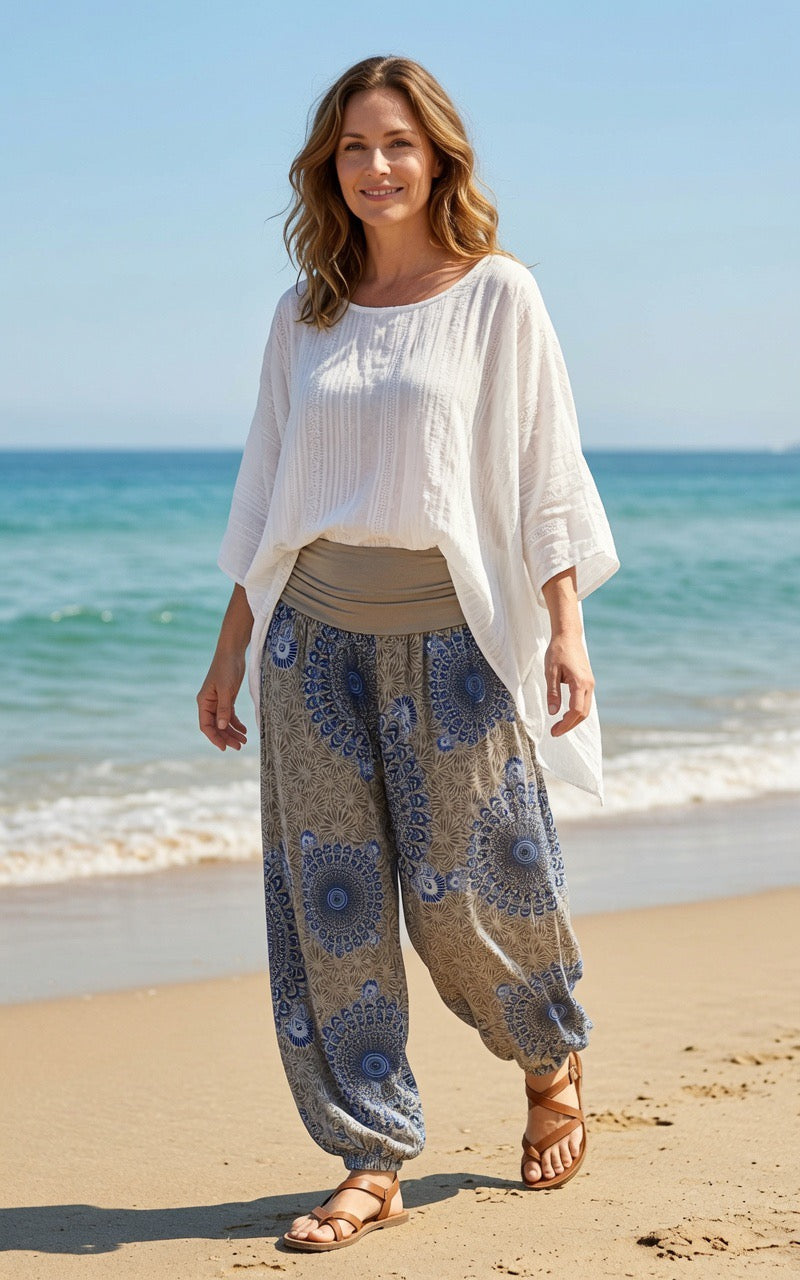 Harem Trouser Slouchies - Peacock