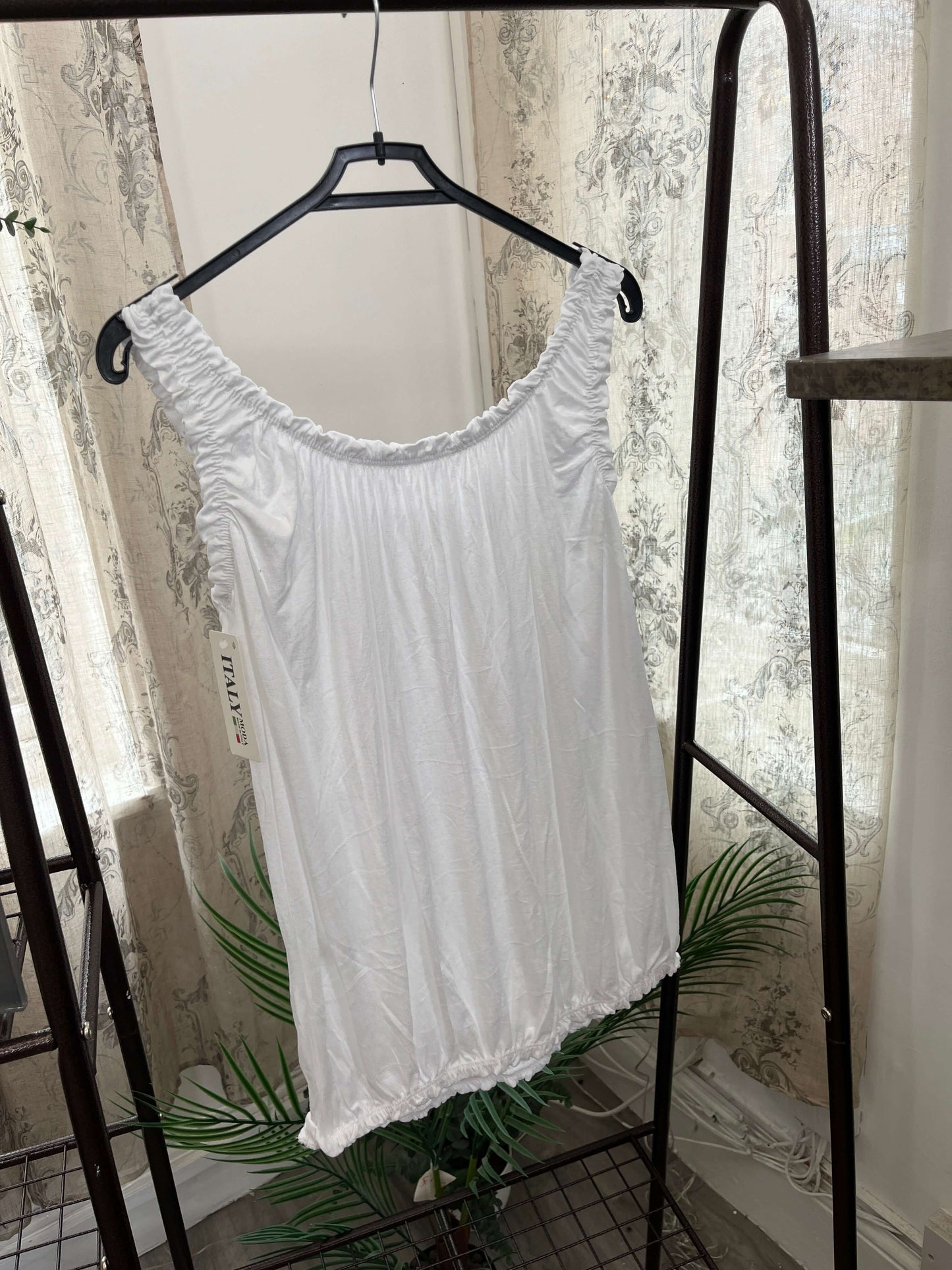 Womens Bubble Hem Ruffle Vest Top