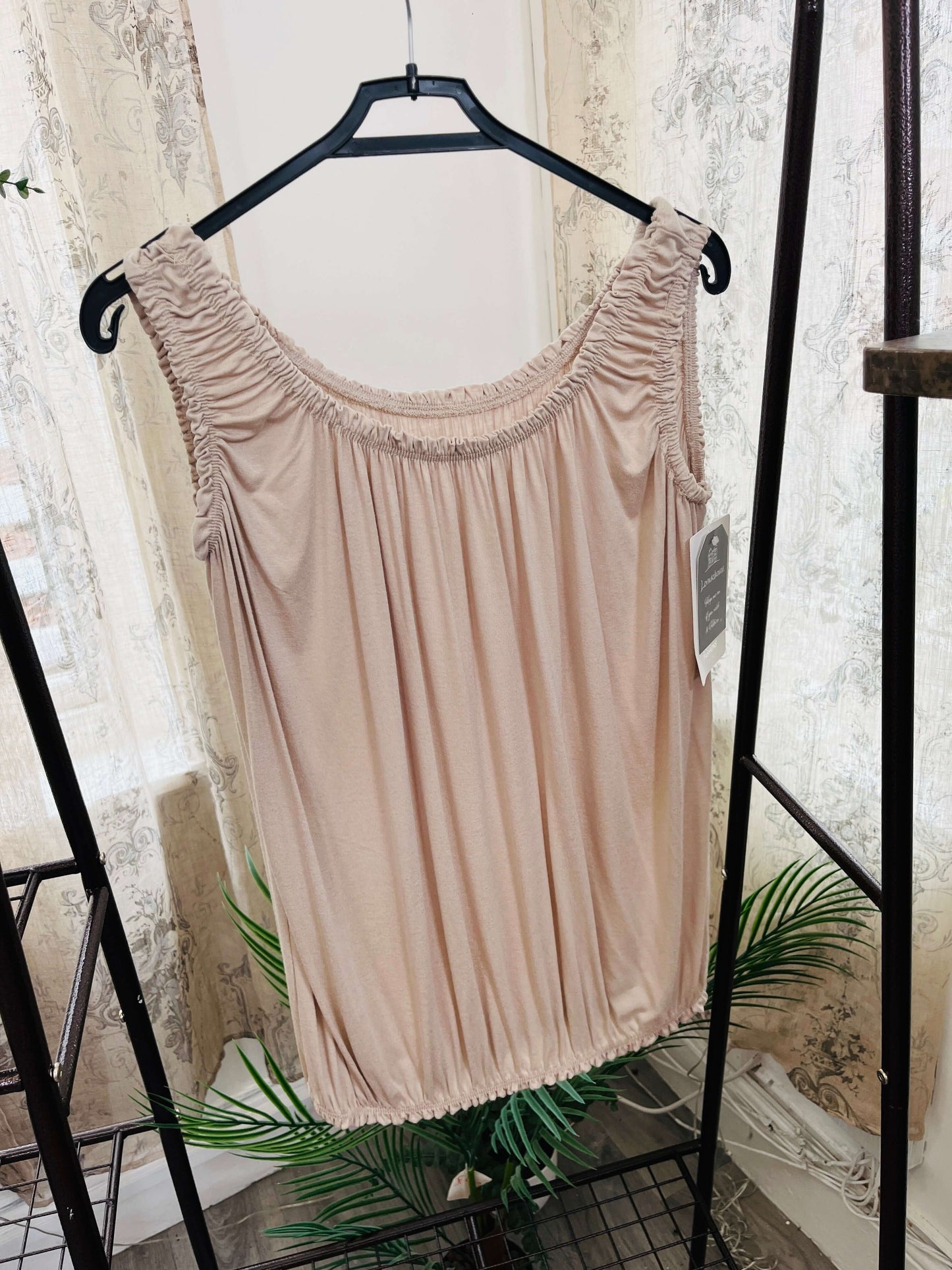 Womens Bubble Hem Ruffle Vest Top
