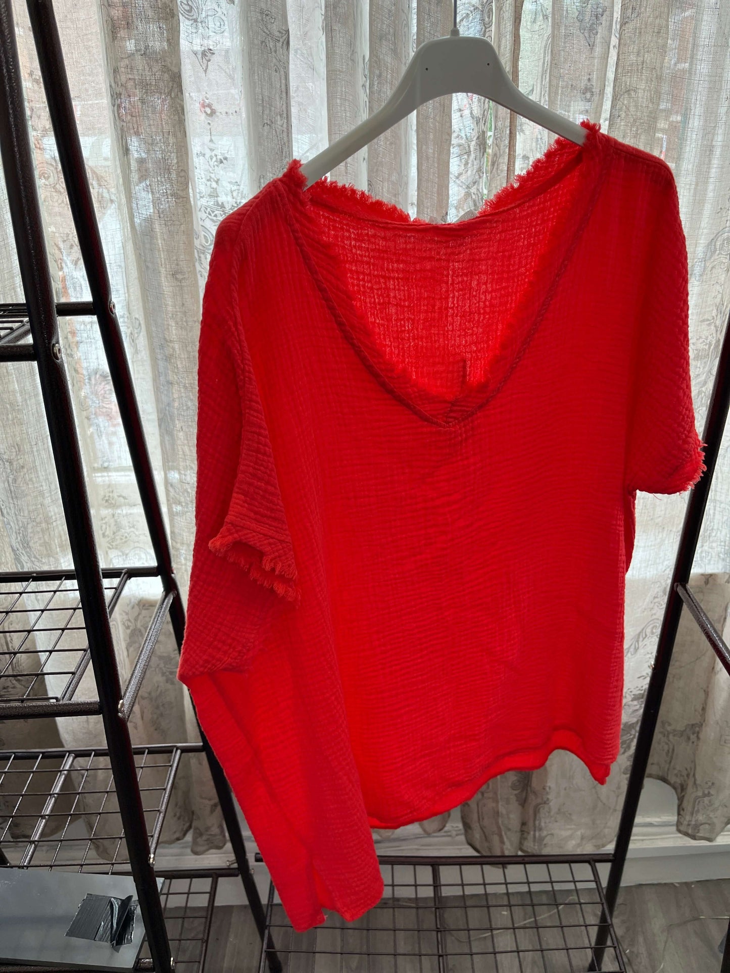 Lottie Cheesecloth V Neck Top