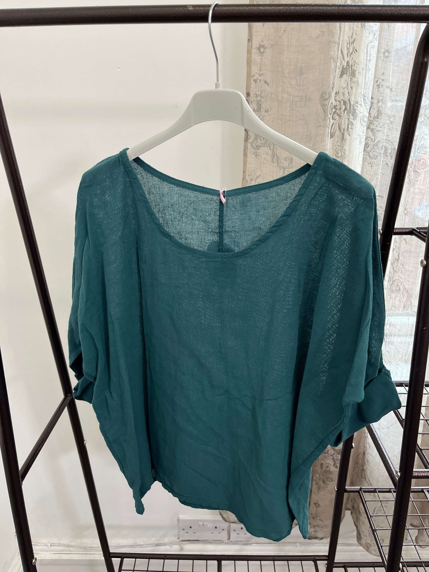 Casual Round Neck Linen Top