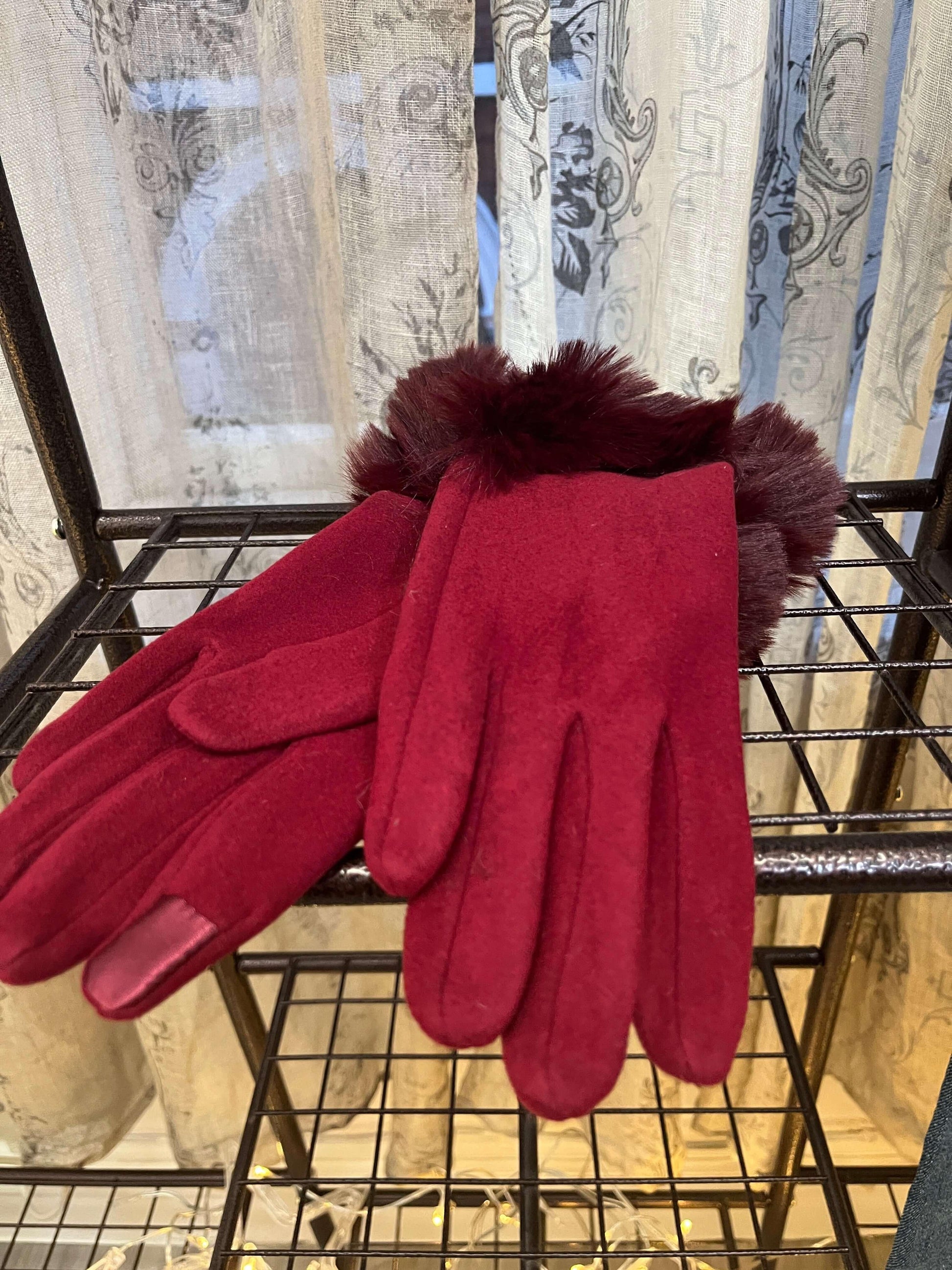 Faux Fur Gloves