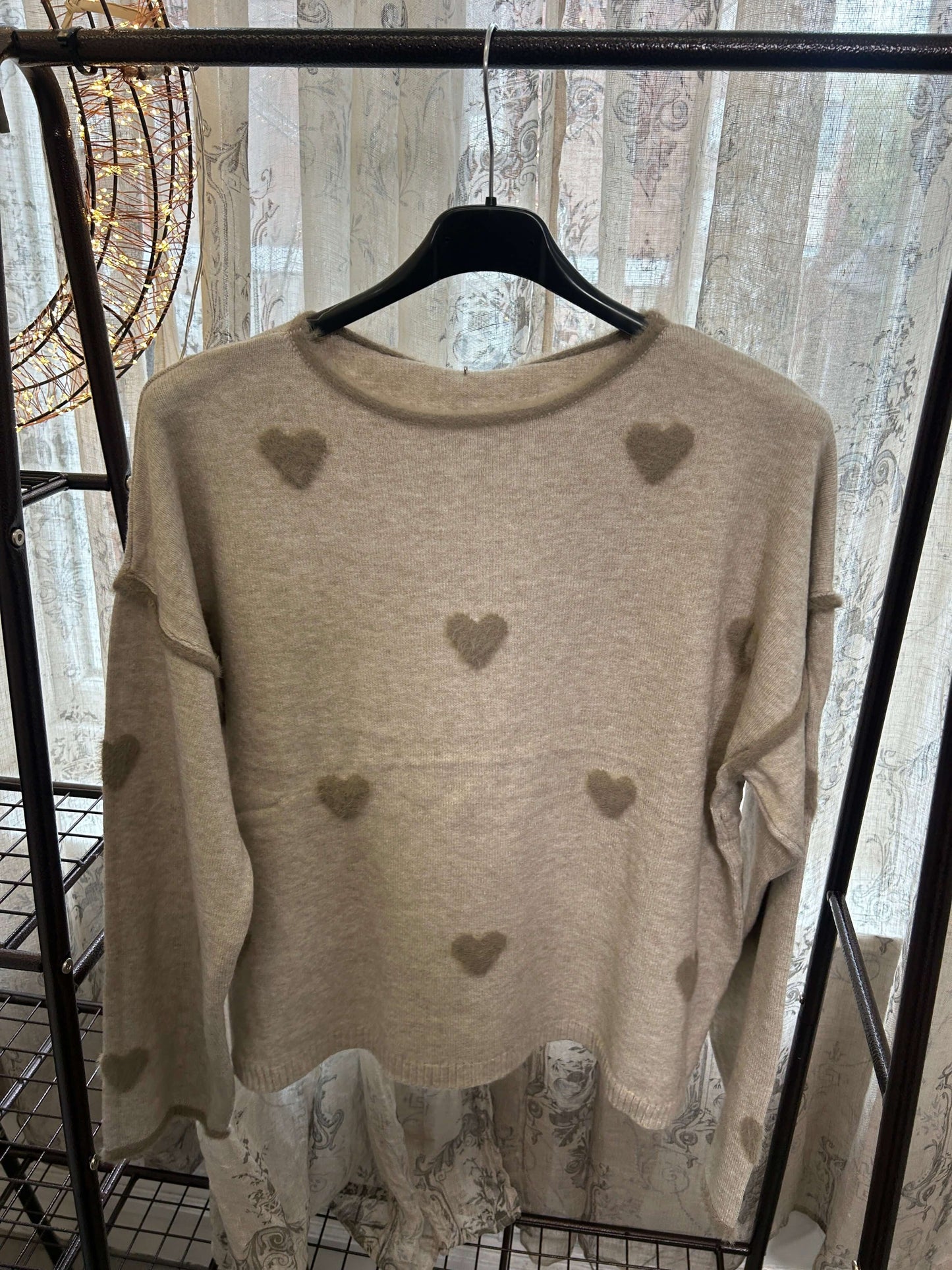 Boxy Fluffy Heart Super Soft Jumper
