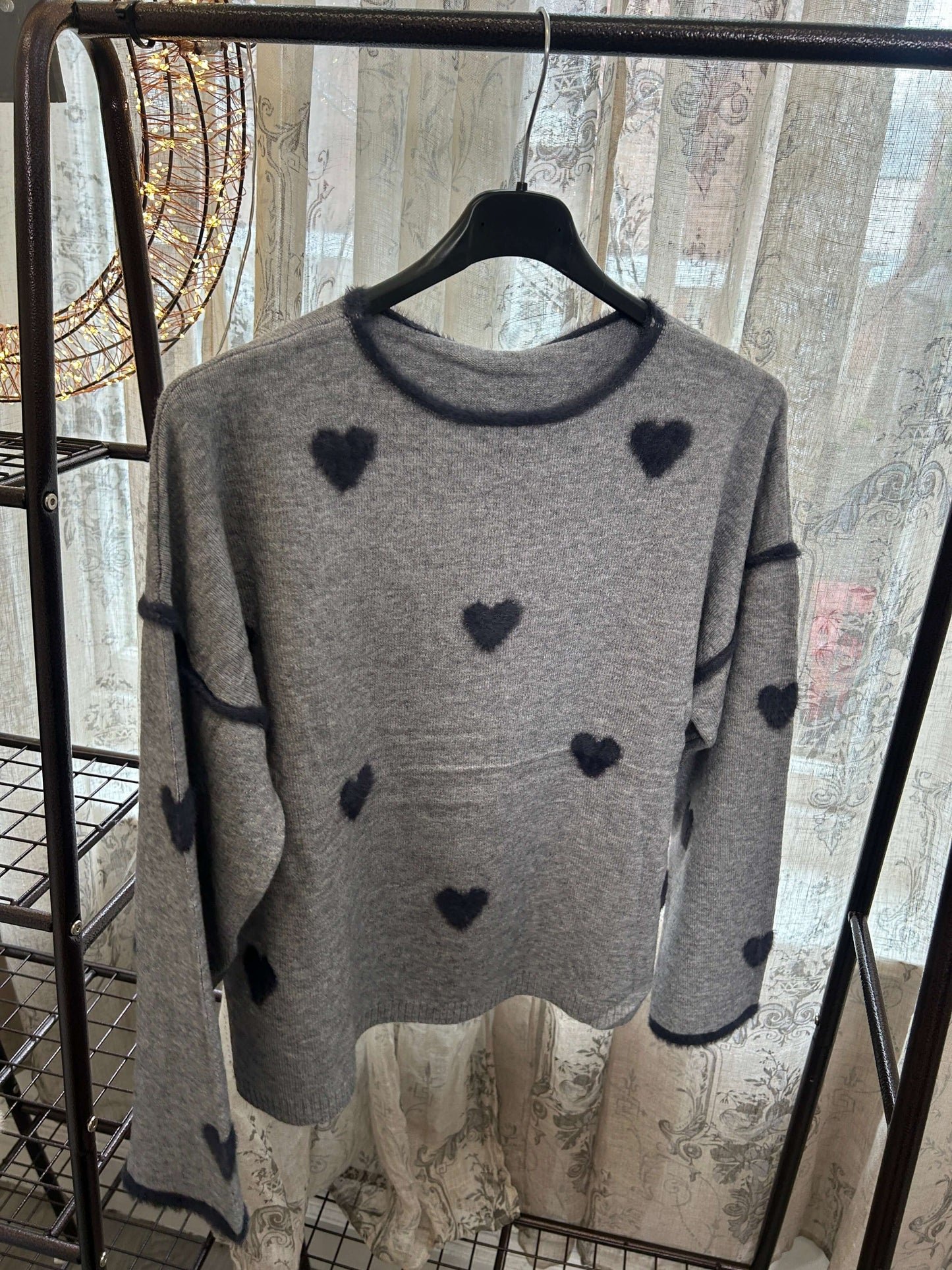 Boxy Fluffy Heart Super Soft Jumper