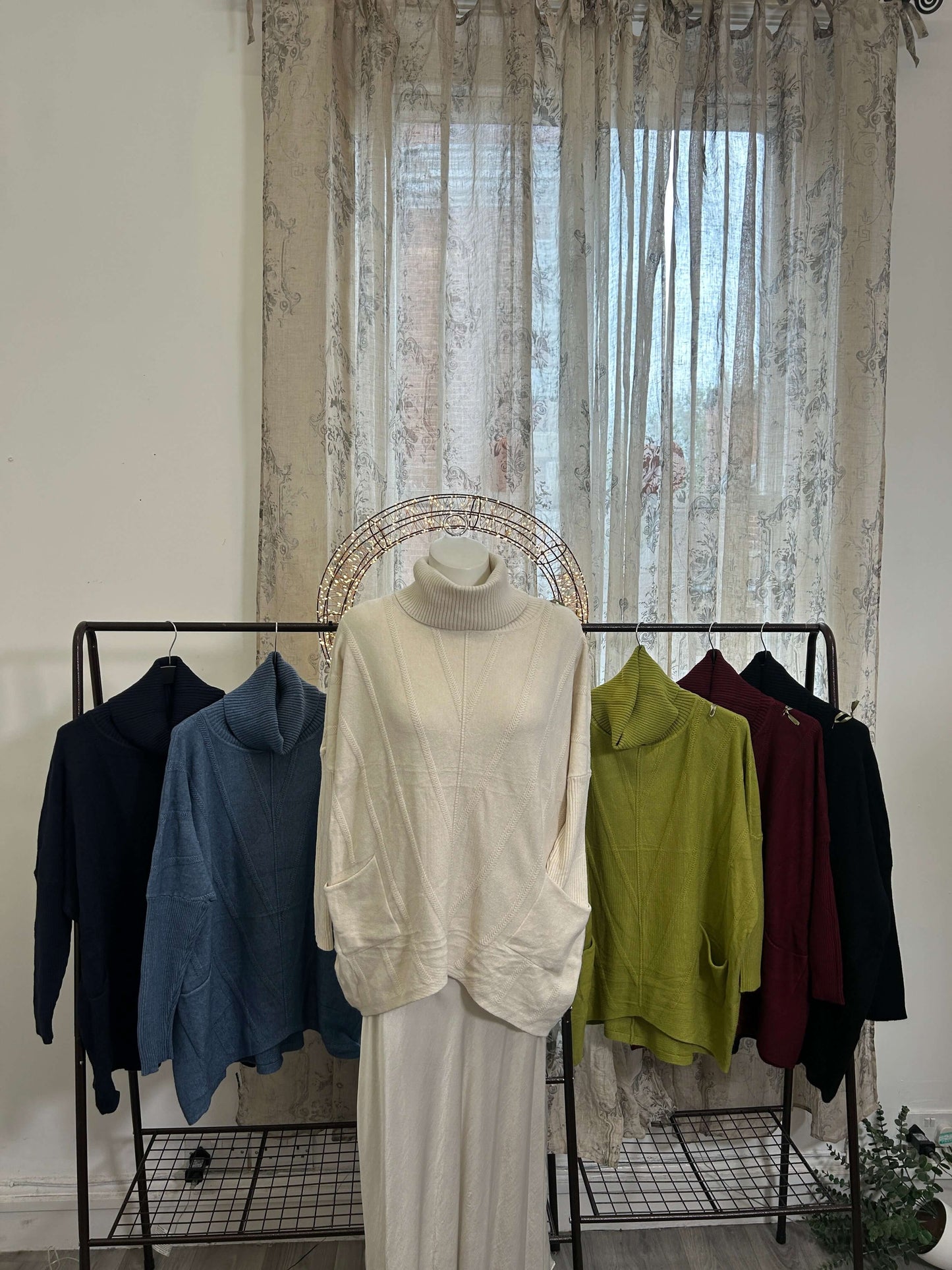 Serena Chevron Detail Cowl Neck Jumper