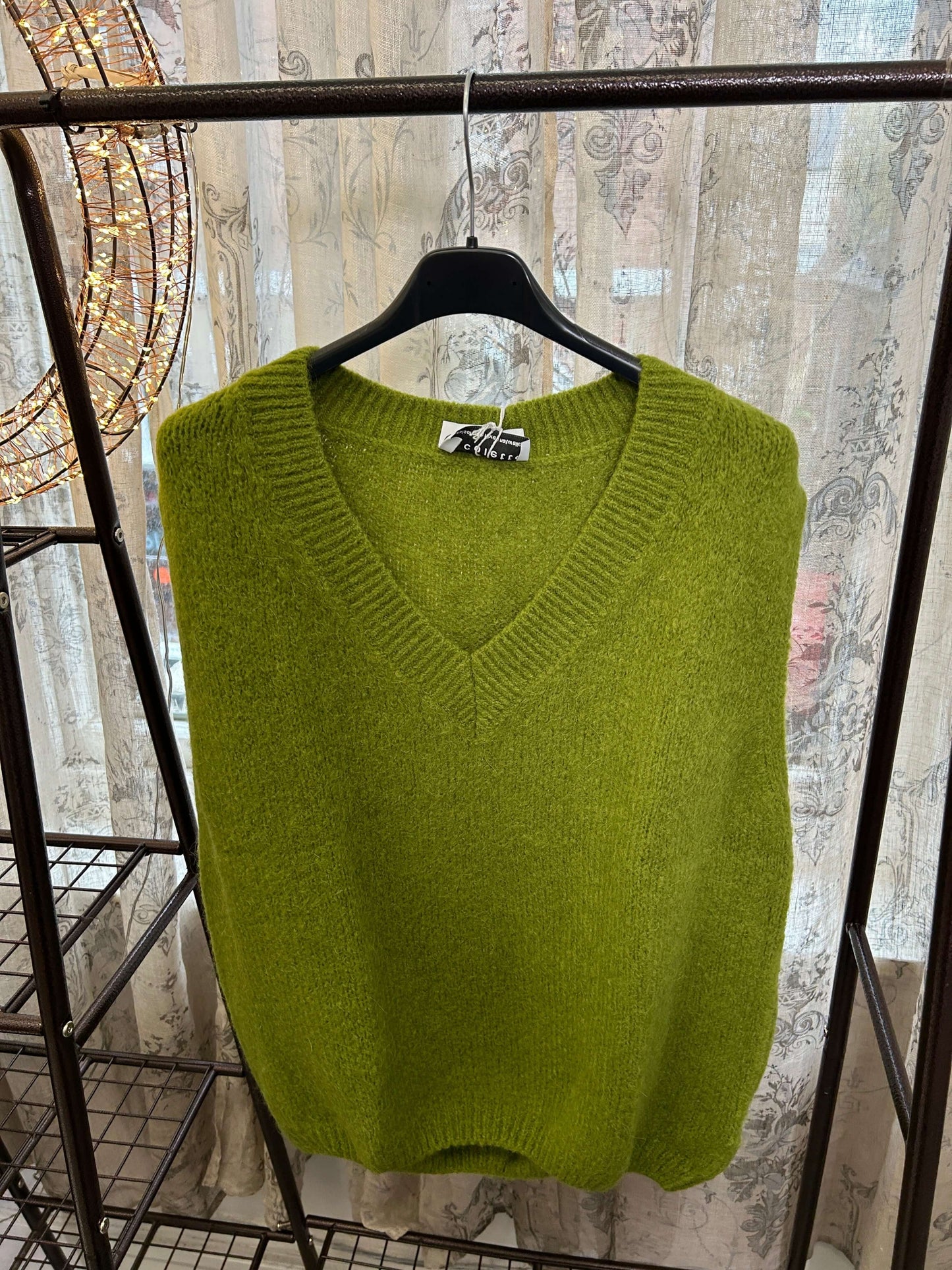 Colette V-Neck Mohair Knit Tank Top