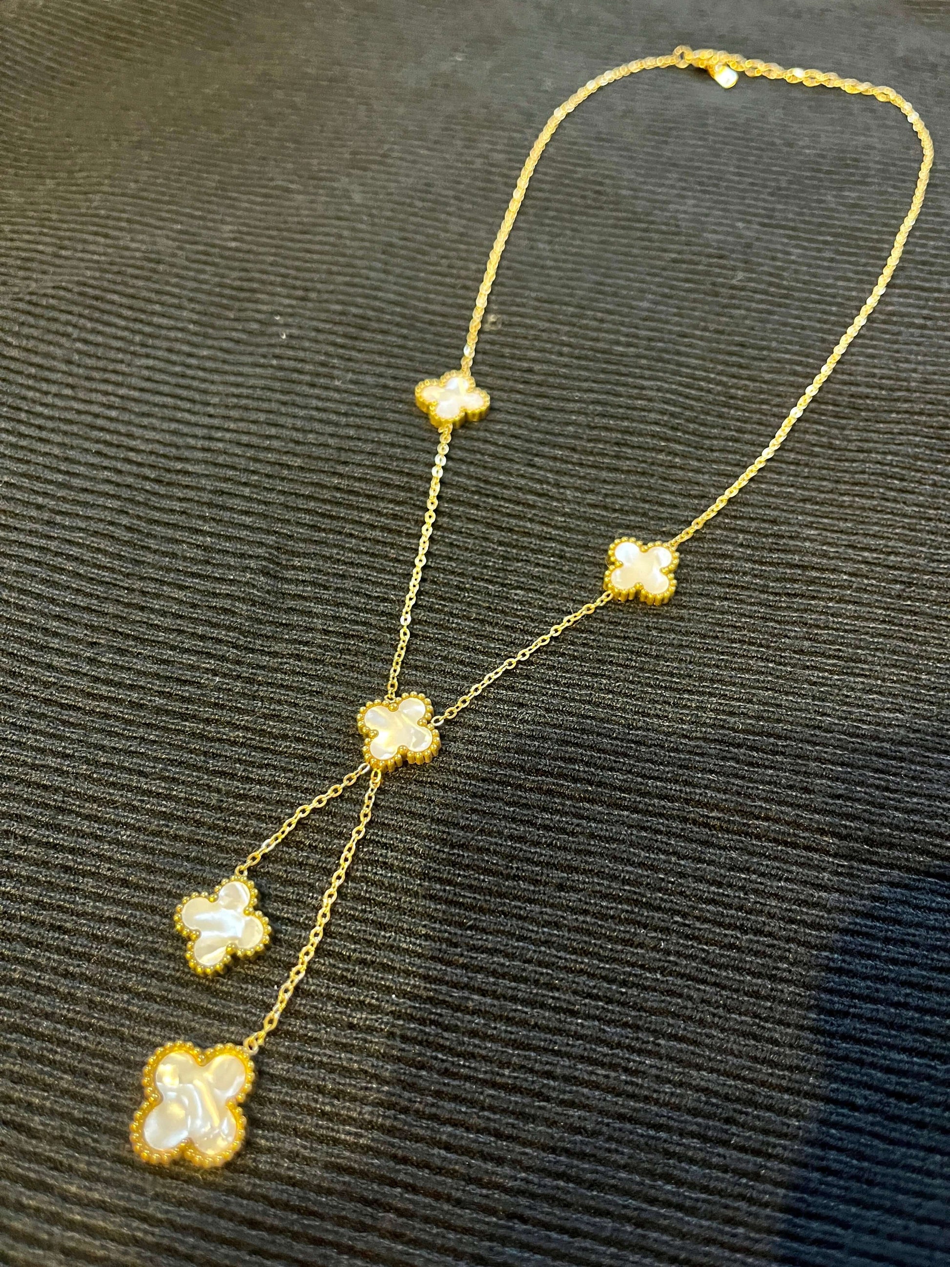 Clover Double Drop Necklace