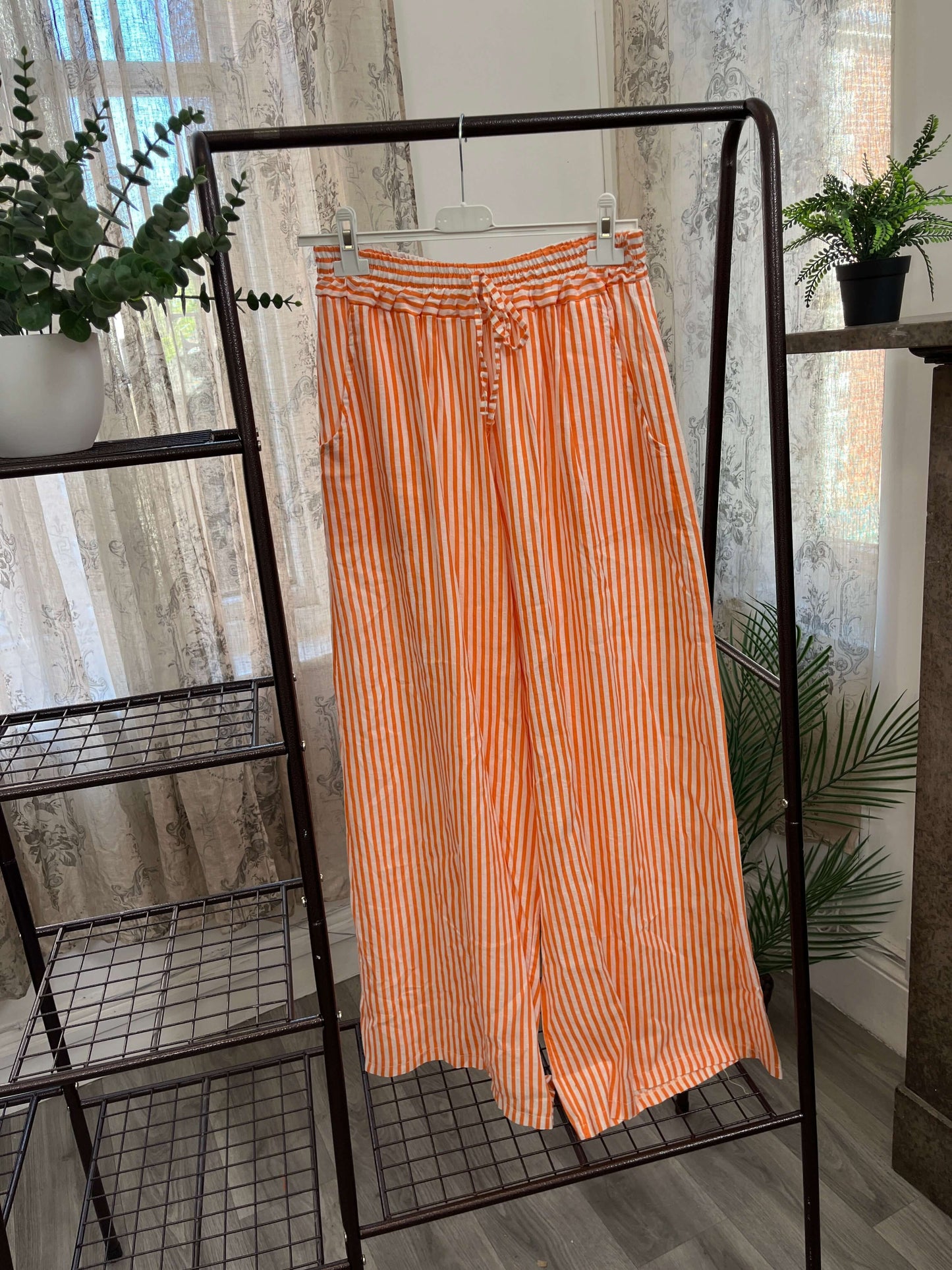 Lola Wide Leg Striped Trousers
