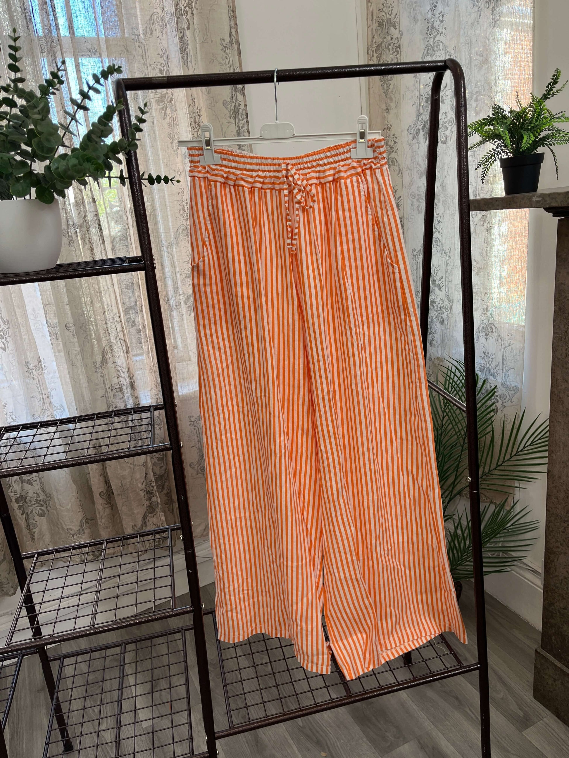 Lola Wide Leg Striped Trousers