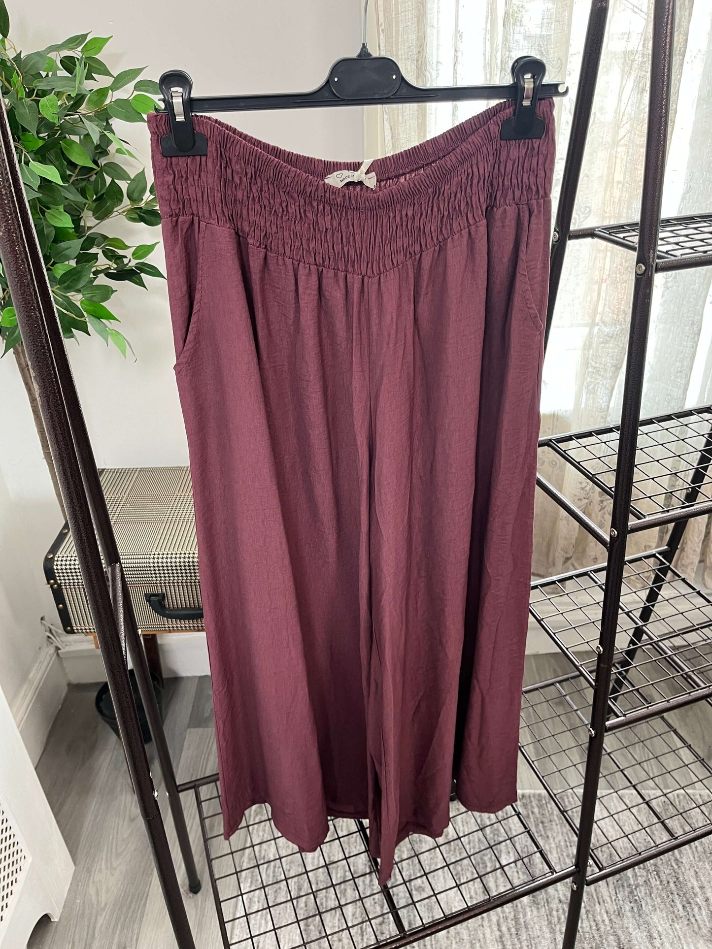 Veronica Elasticated Wide Leg Ankle Grazer