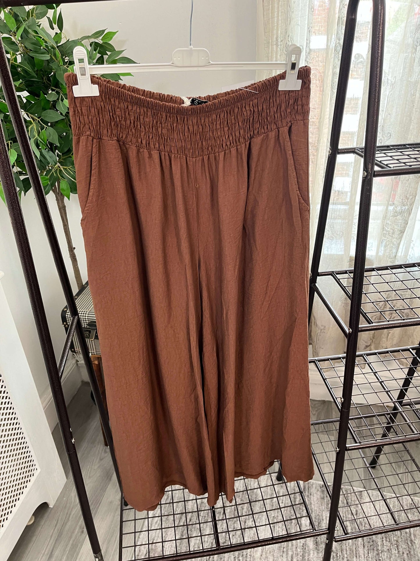 Veronica Elasticated Wide Leg Ankle Grazer