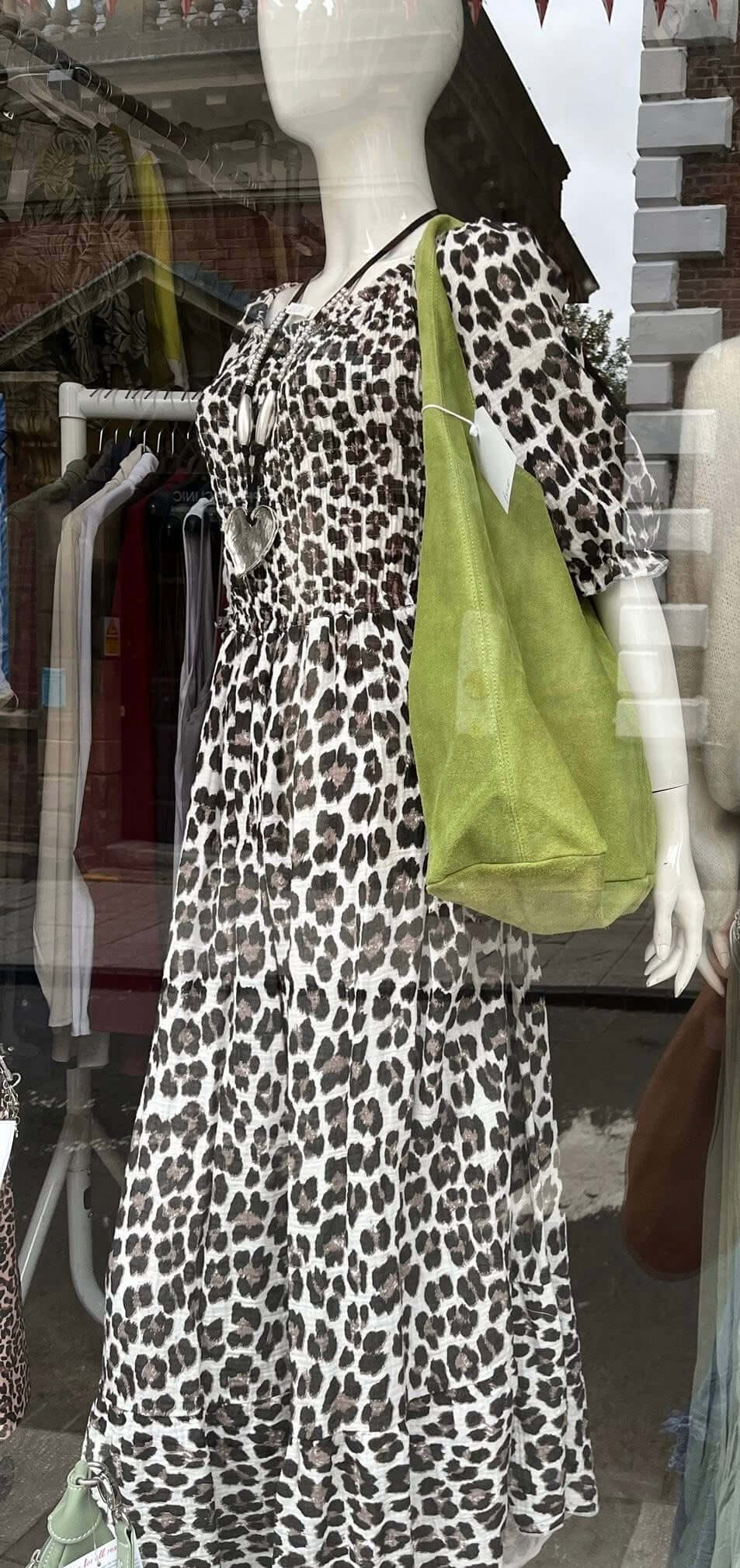 Lennie Leopard Print Bardot Maxi Dress