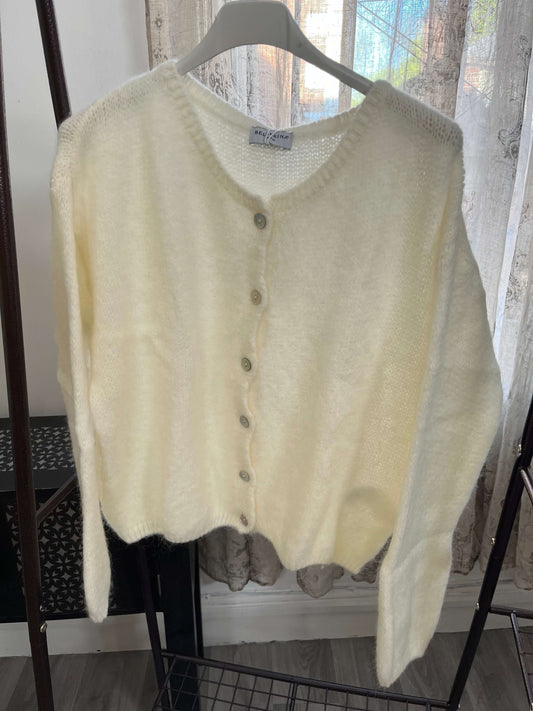 Trudi Long Sleeve Mohair Cardigan