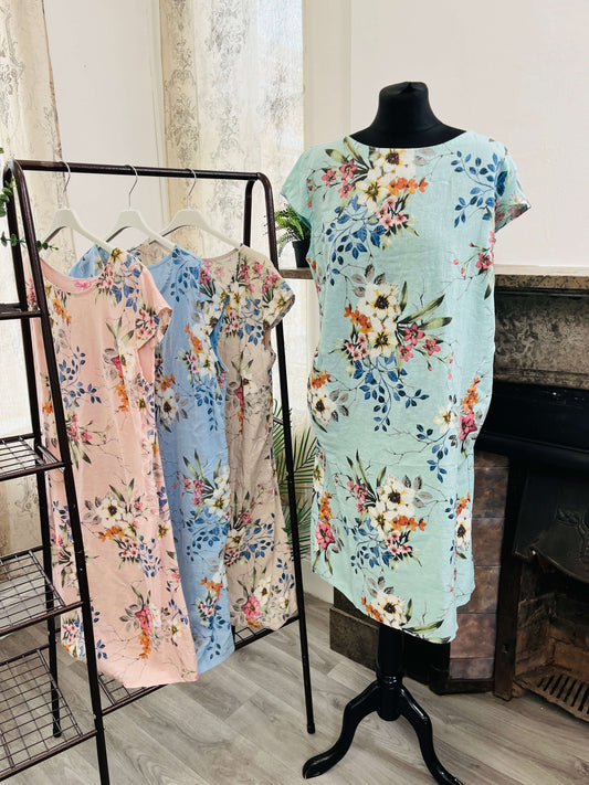 Carys Floral Knee Length Dress
