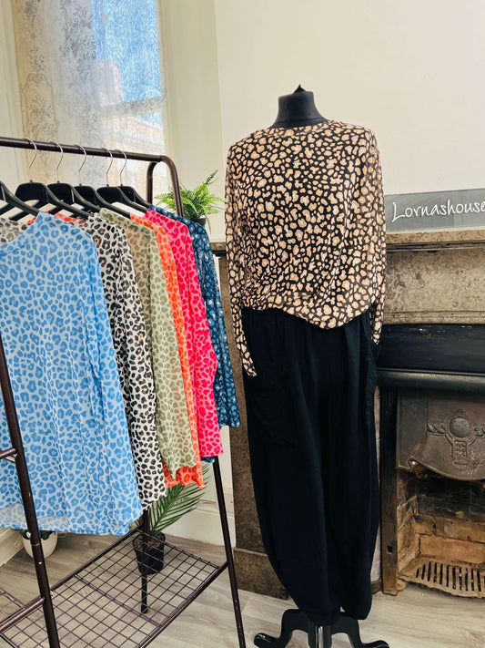 Orla Mesh Layering Top - Cheetah