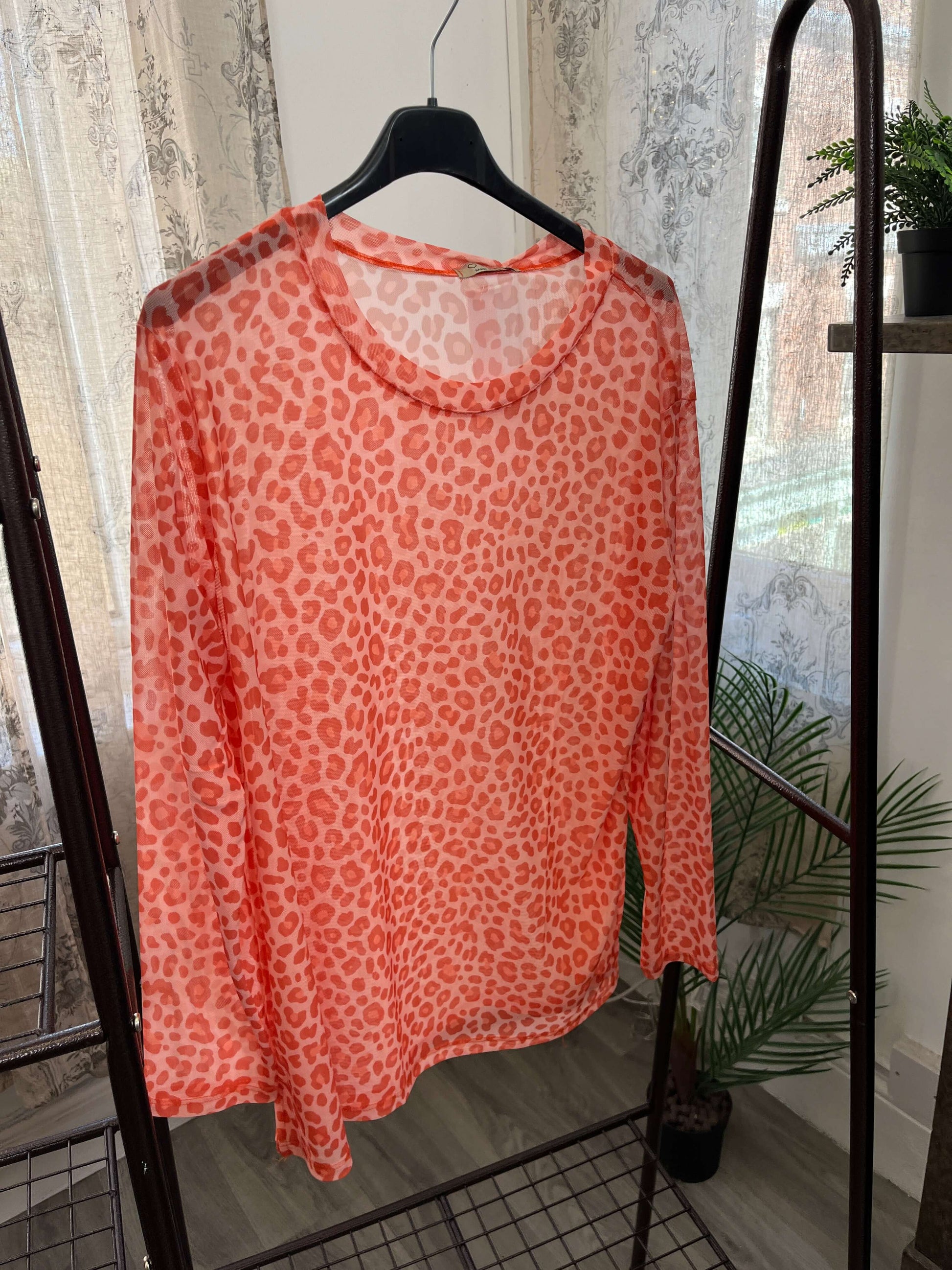 Orla Mesh Layering Top - Cheetah