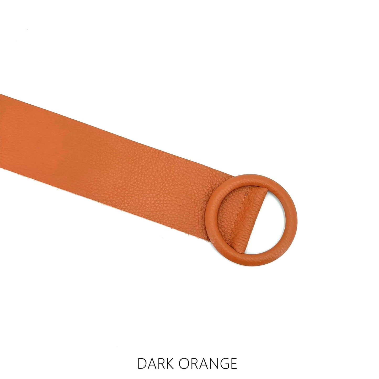 "Cinch in" Leather Circle Buckle Belt