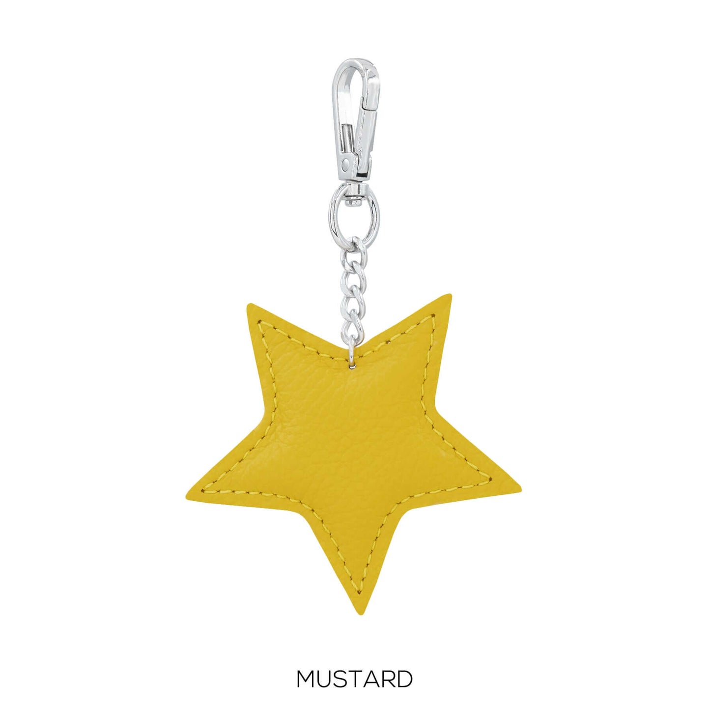 Leather Star Key ring Bag Charm