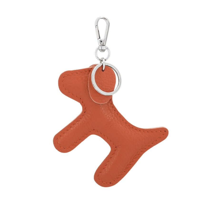 Leather Dog Keyring Bag Charm