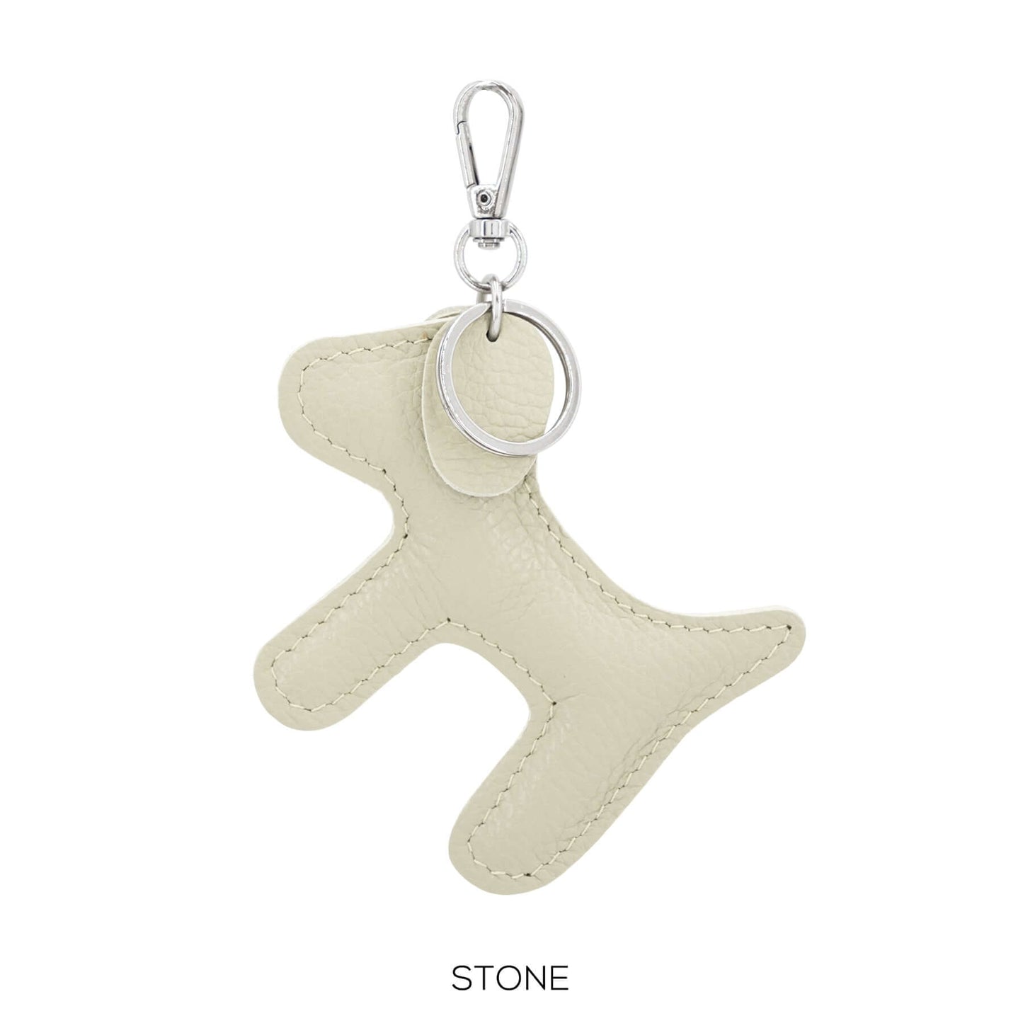 Leather Dog Keyring Bag Charm