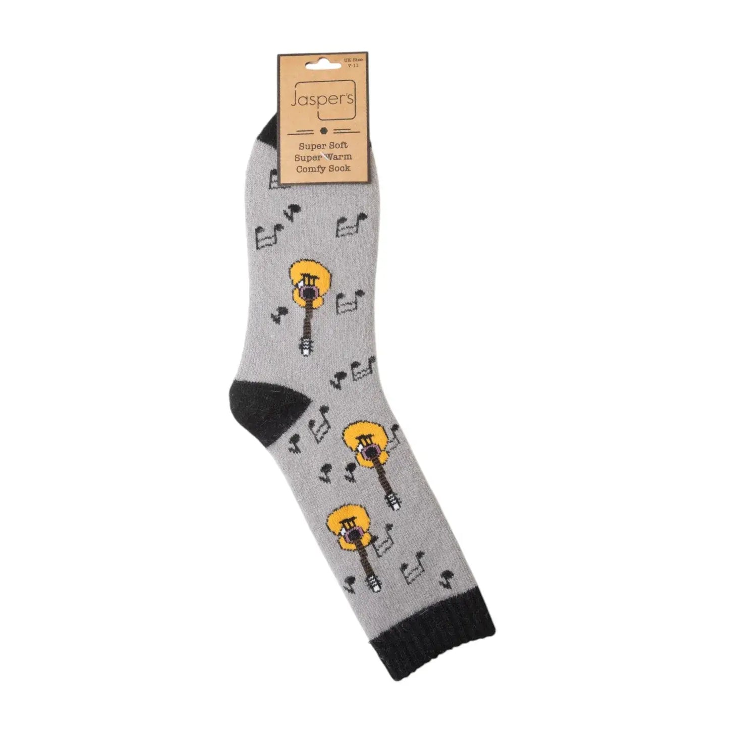 Jasper's - Men's Guitar Print Cosy Socks