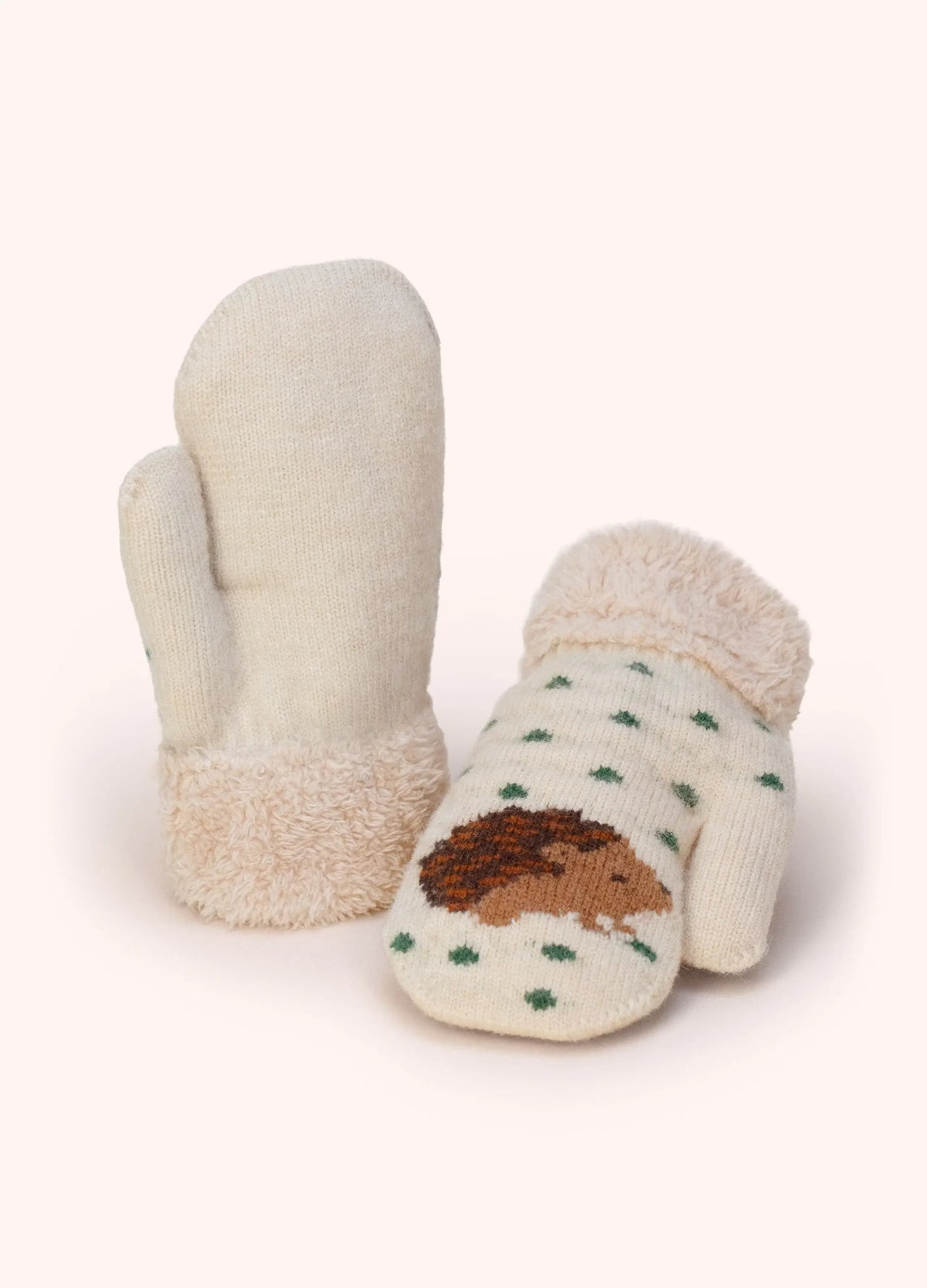 Powder Design Kids Hedgehog Mittens - Cream