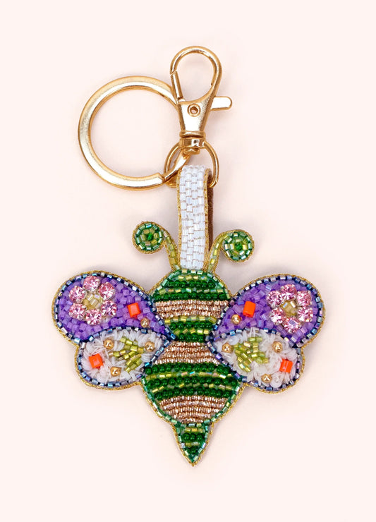 Powder Design Beaded Keyring - Brilliant Bumblebee