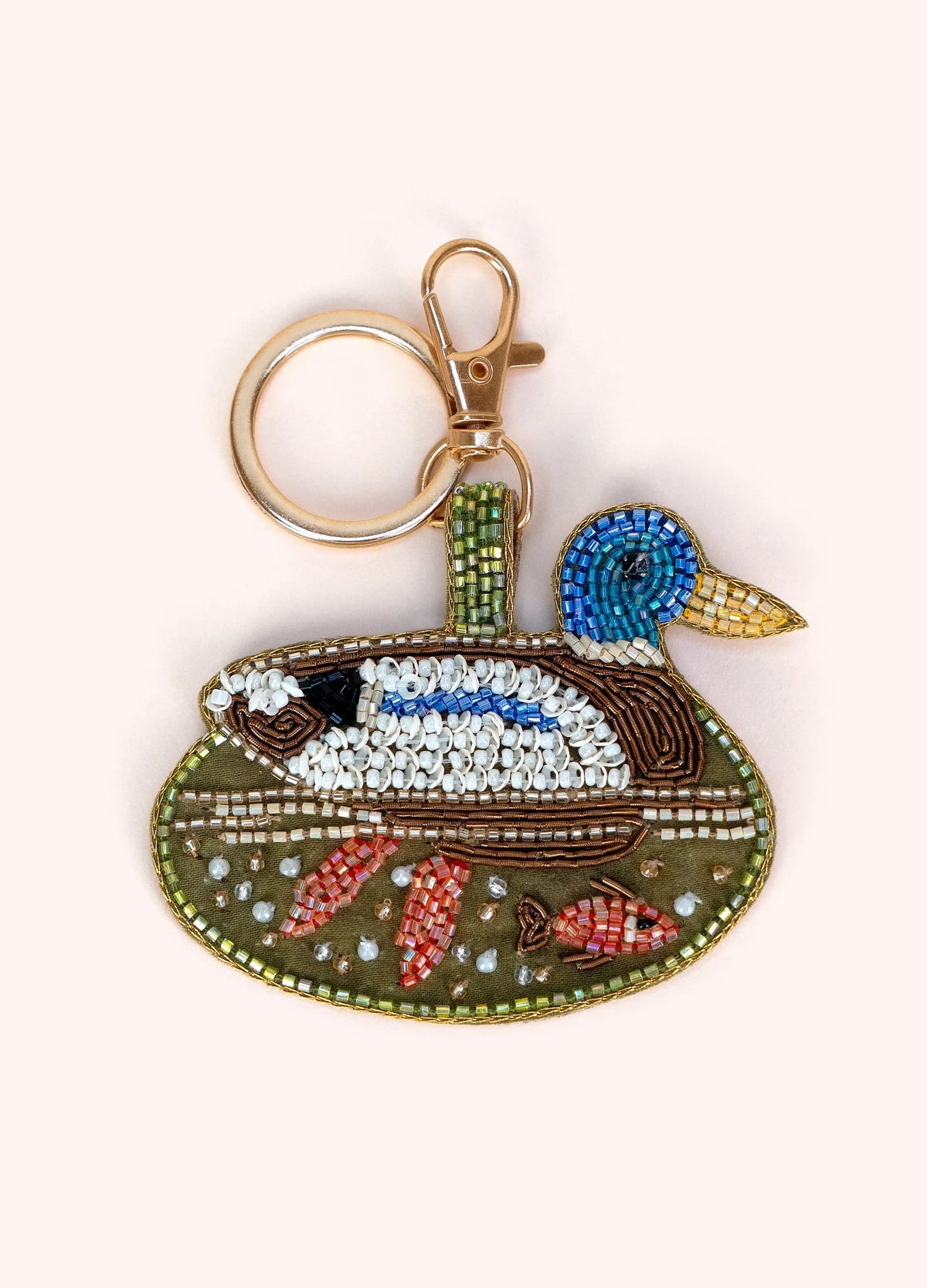 Powder Designs Beaded Keyring - Duck